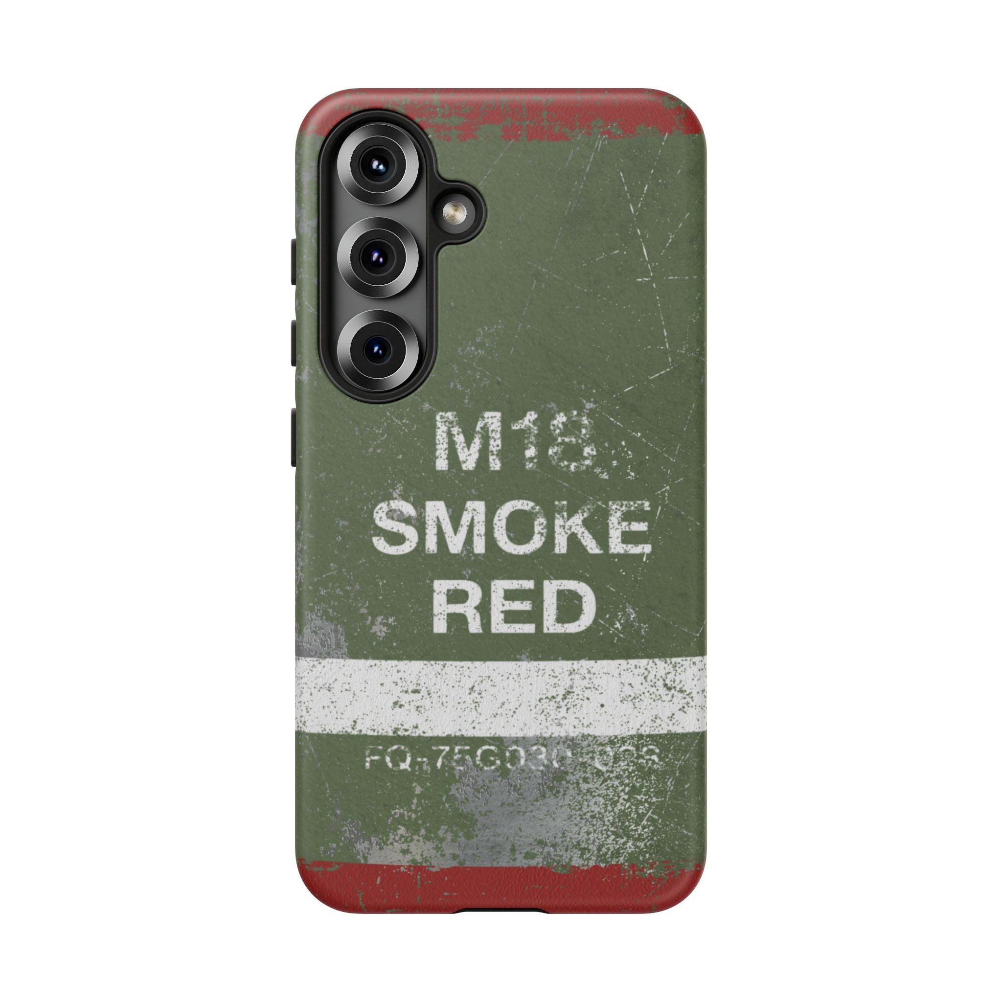 M18 Smoke Red (Distressed) Phone Case | Military-Inspired Dual Layer Protective Cover