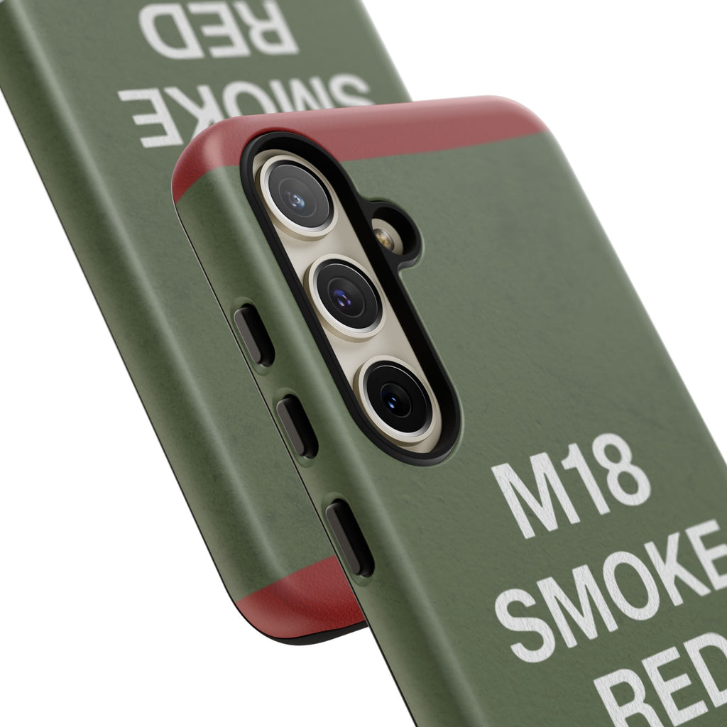 M18 Smoke Red Tough Phone Case | Military-Inspired Dual Layer Protective Cover