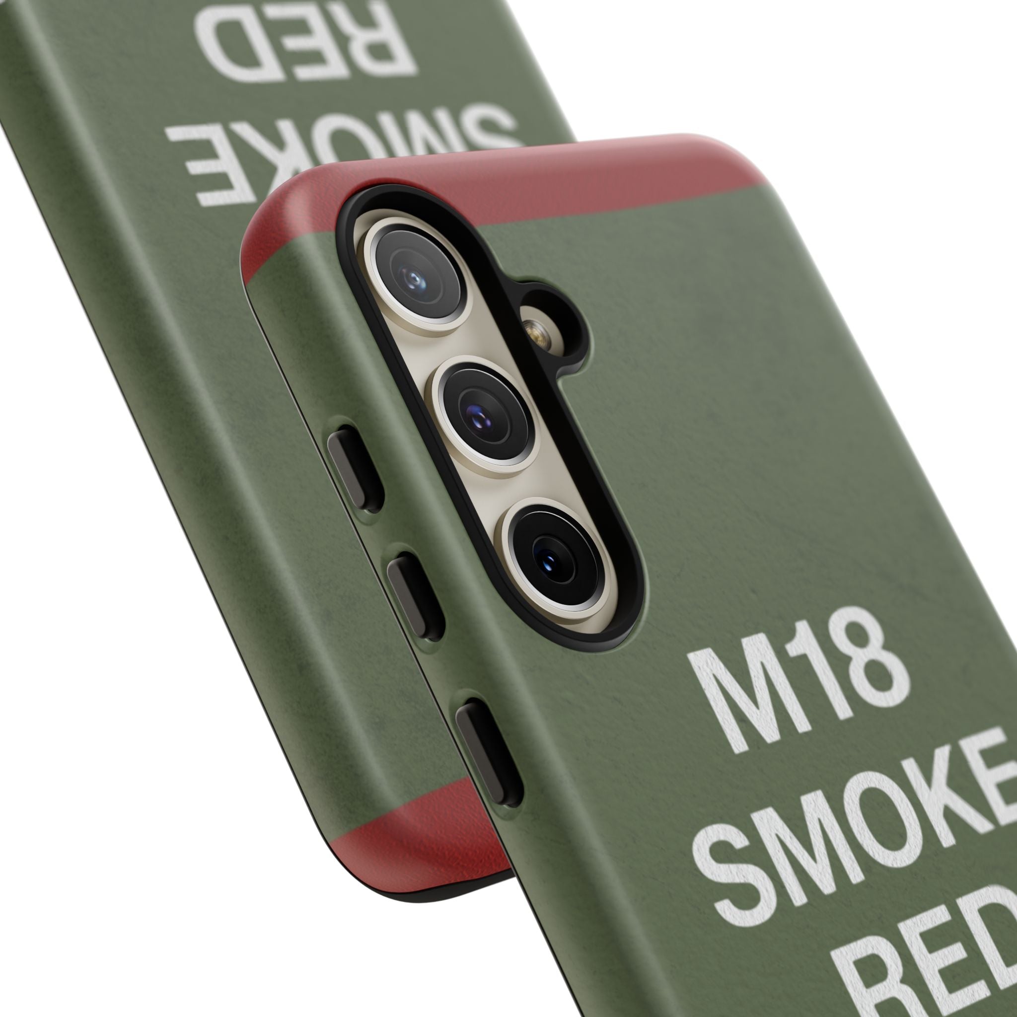 M18 Smoke Red Tough Phone Case | Military-Inspired Dual Layer Protective Cover