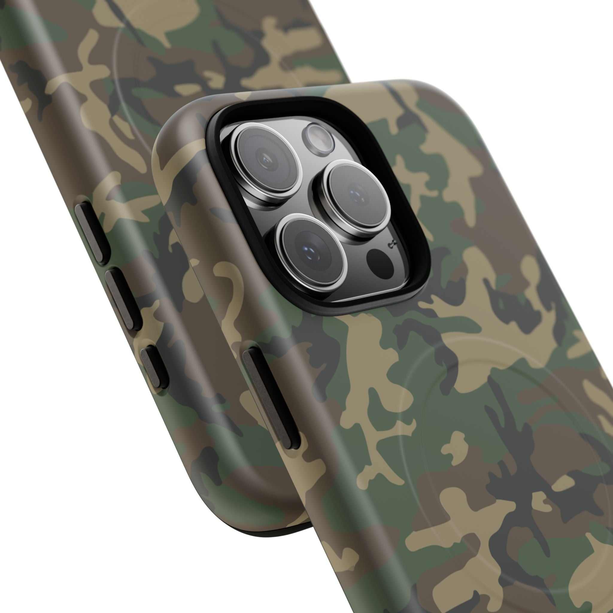 MagSafe® Compatible Tough Phone Case – M81 Woodland Camo | Rugged Military-Style Cover