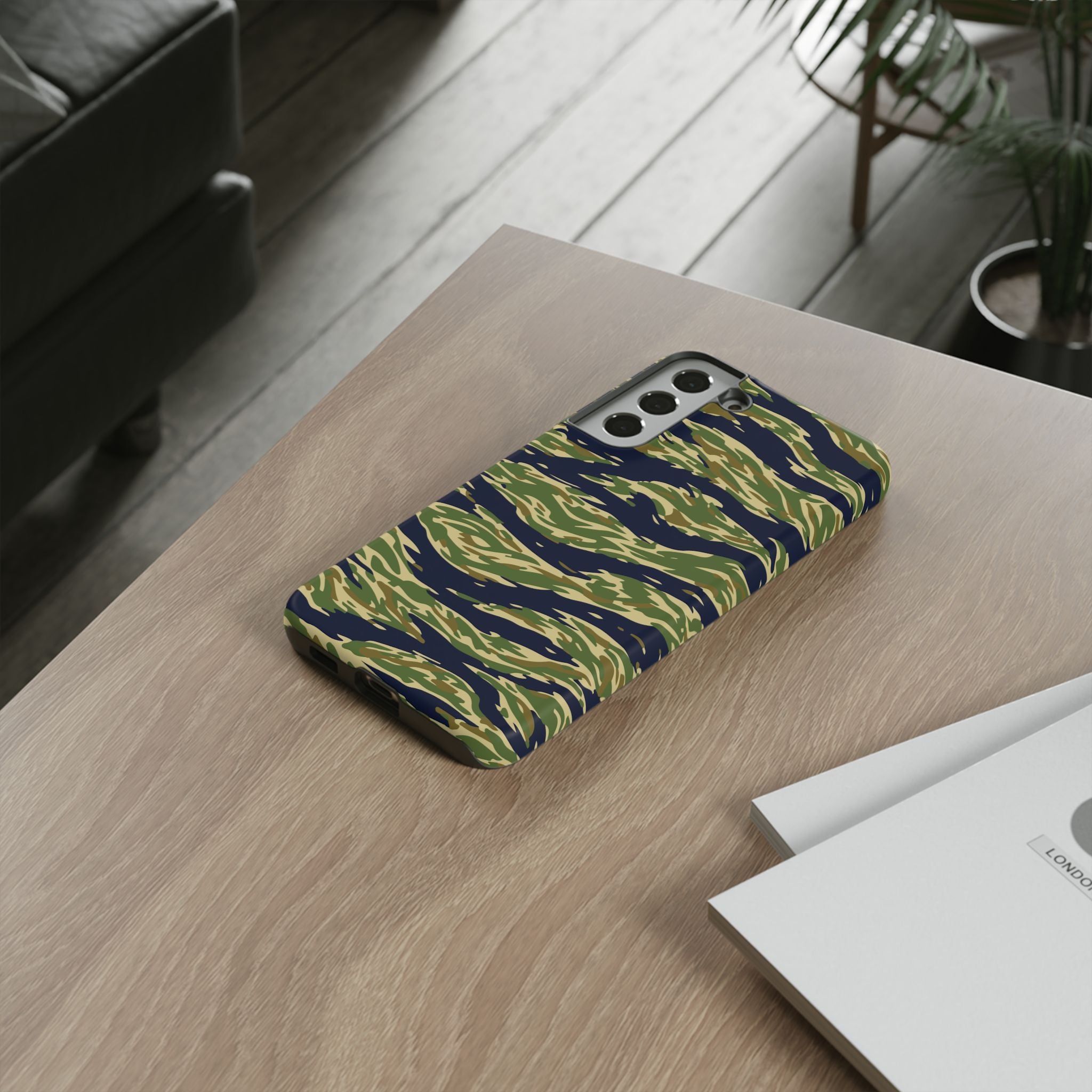 Tiger Stripe Camo Tough Phone Case | Military-Inspired Dual-Layer Protection