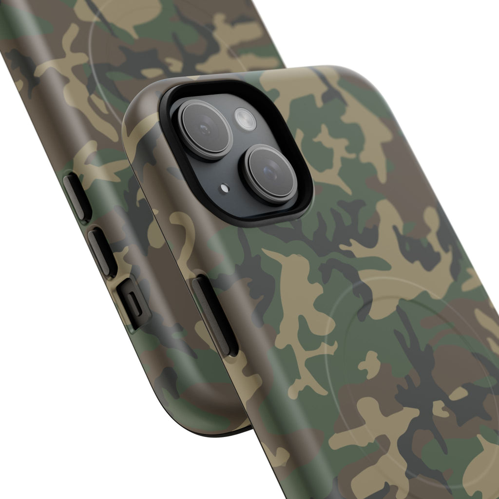MagSafe® Compatible Tough Phone Case – M81 Woodland Camo | Rugged Military-Style Cover