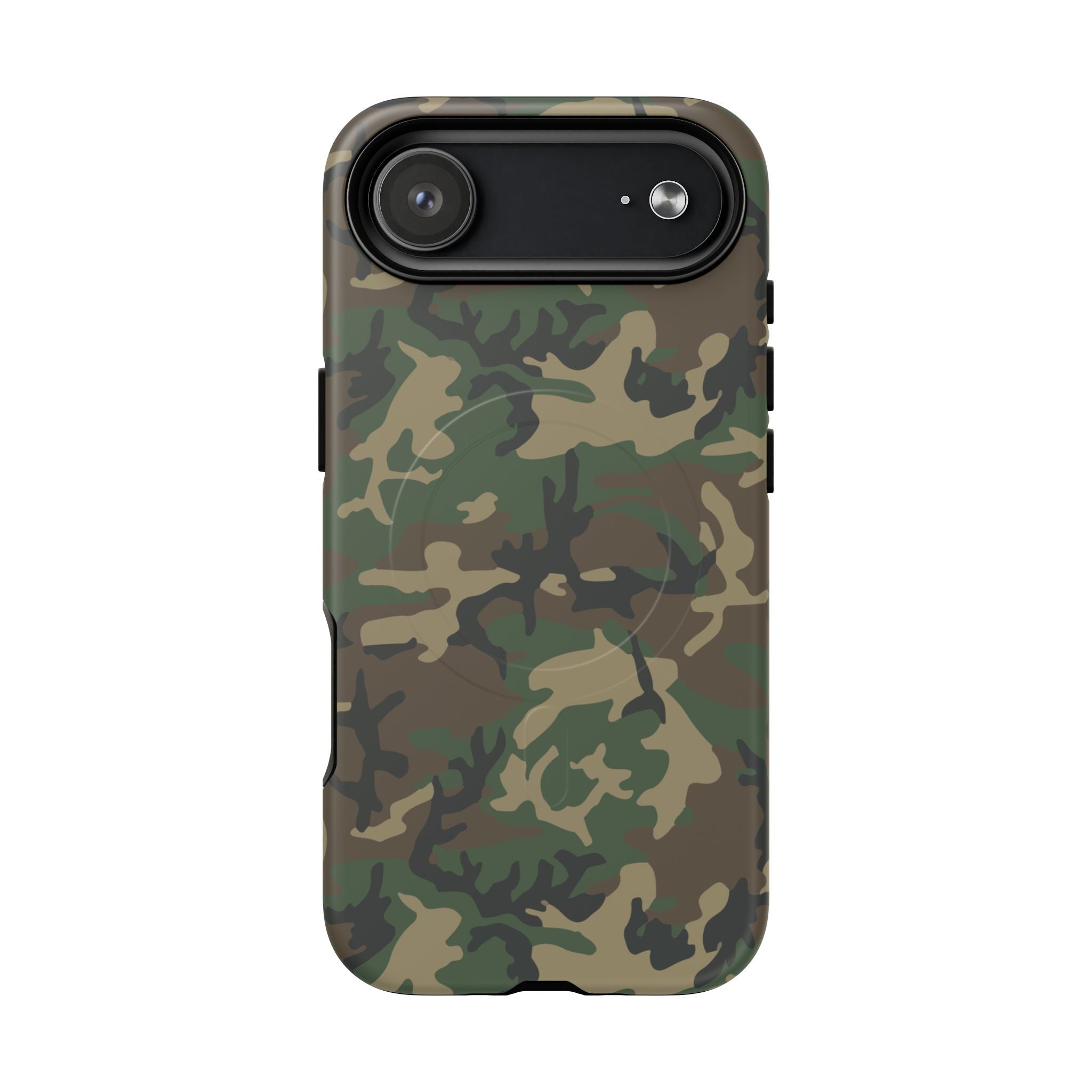 MagSafe® Compatible Tough Phone Case – M81 Woodland Camo | Rugged Military-Style Cover