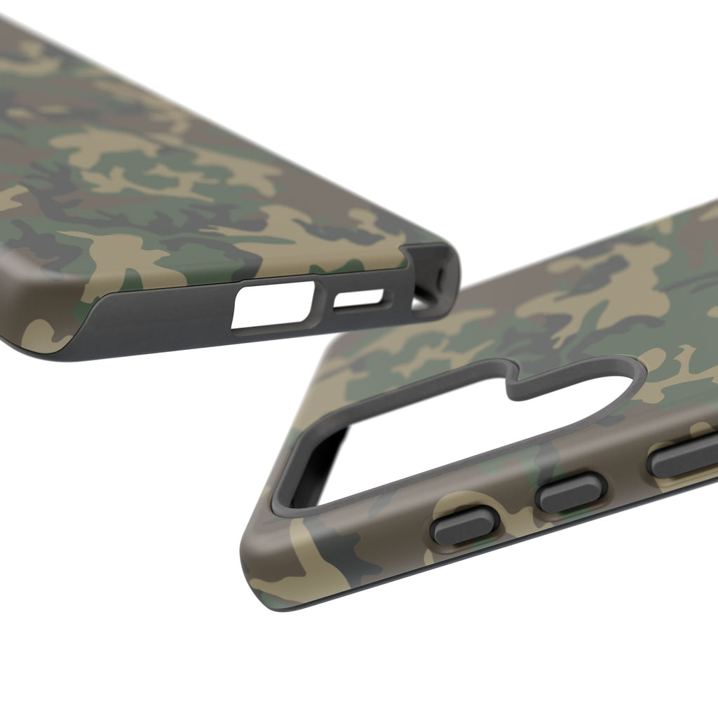 Woodland (M81) Tough Phone Case — Military-Inspired Dual-Layer Protective Cover