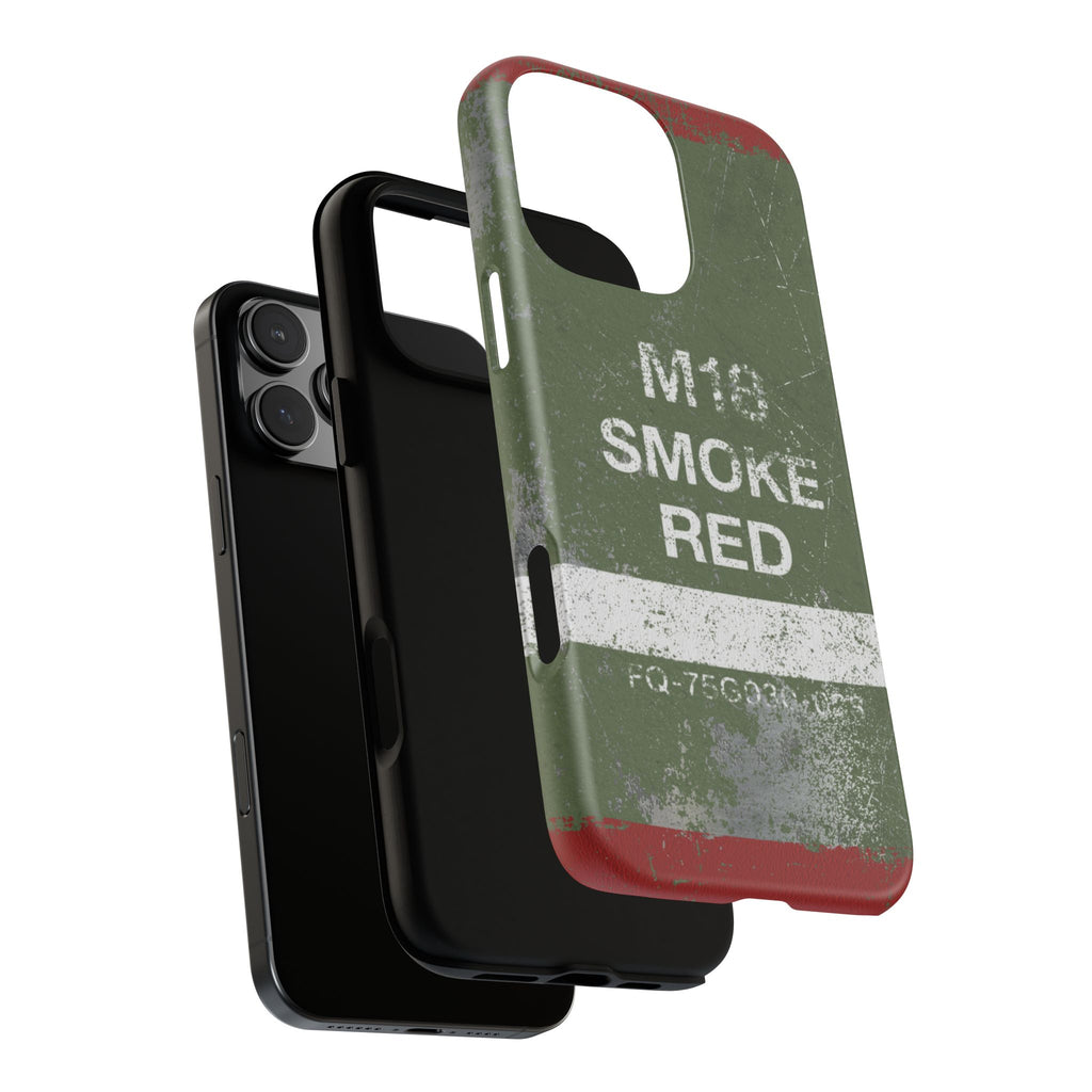 M18 Smoke Red (Distressed) Phone Case | Military-Inspired Dual Layer Protective Cover