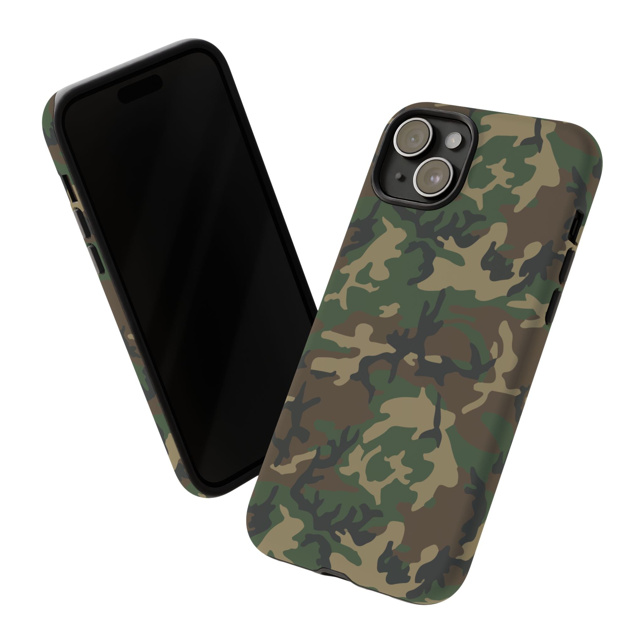 Woodland (M81) Tough Phone Case — Military-Inspired Dual-Layer Protective Cover