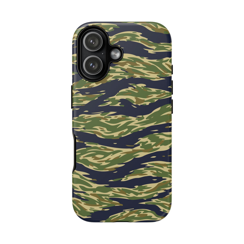 Tiger Stripe Camo Tough Phone Case | Military-Inspired Dual-Layer Protection