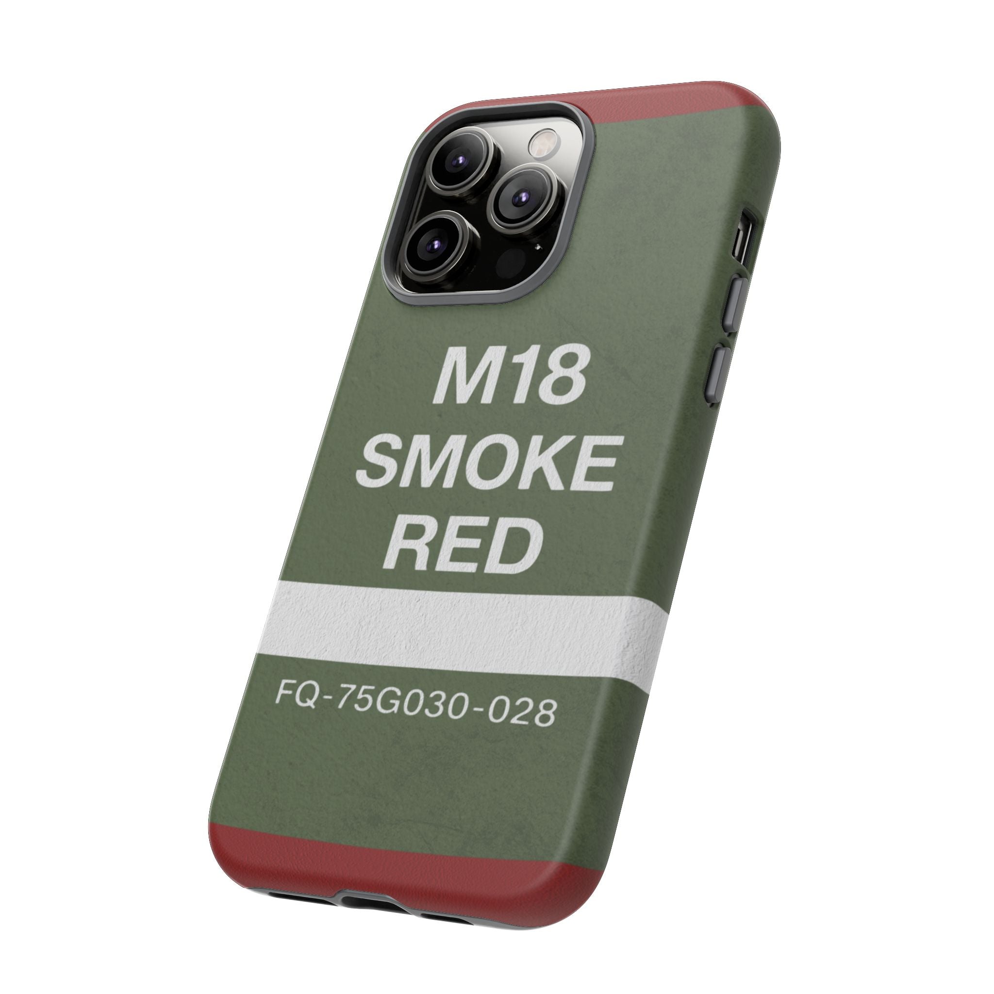 M18 Smoke Red Tough Phone Case | Military-Inspired Dual Layer Protective Cover