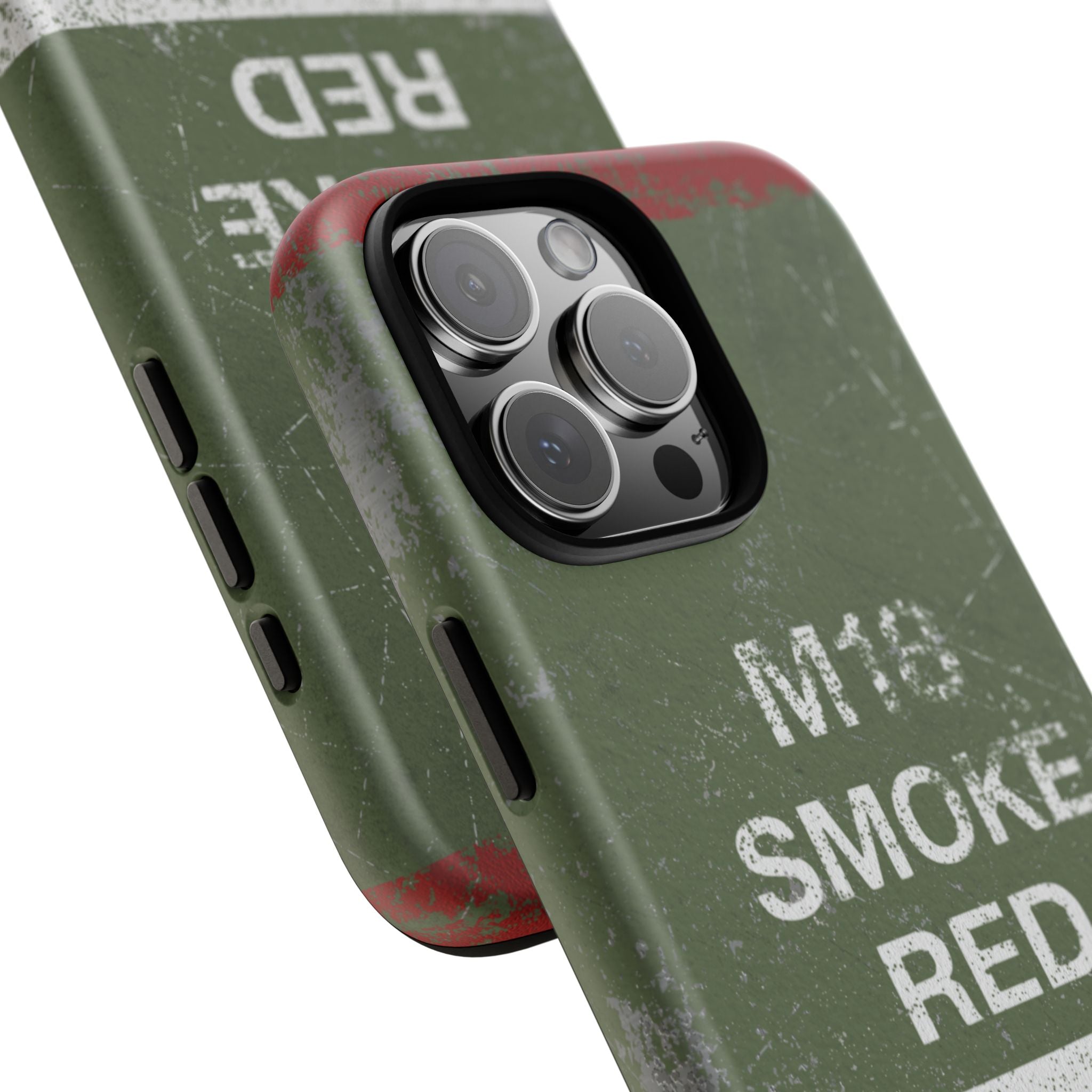 M18 Smoke Red (Distressed) Phone Case | Military-Inspired Dual Layer Protective Cover