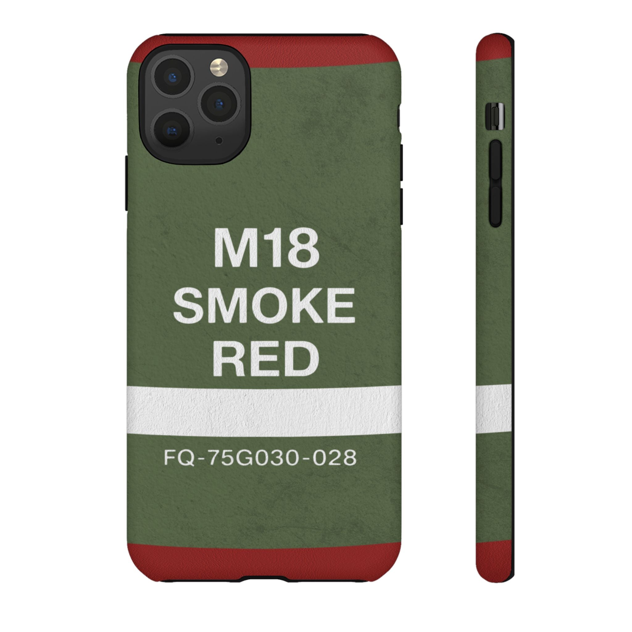 M18 Smoke Red Tough Phone Case | Military-Inspired Dual Layer Protective Cover