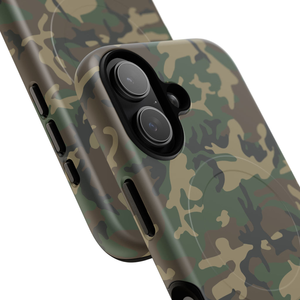 MagSafe® Compatible Tough Phone Case – M81 Woodland Camo | Rugged Military-Style Cover