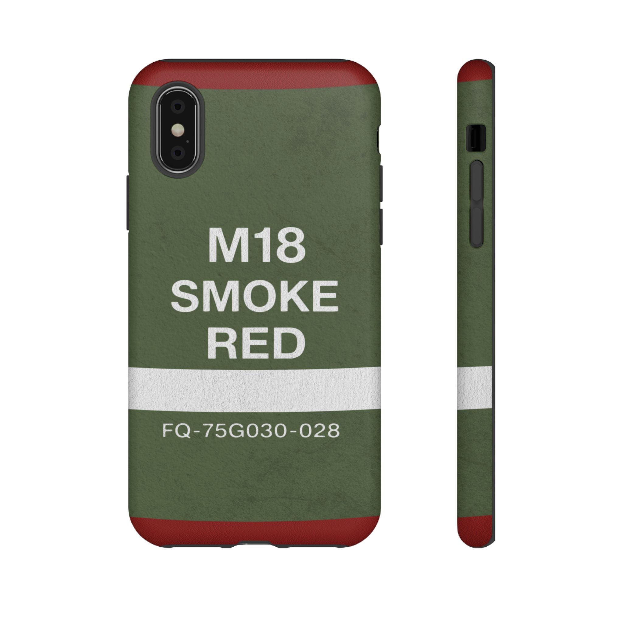M18 Smoke Red Tough Phone Case | Military-Inspired Dual Layer Protective Cover