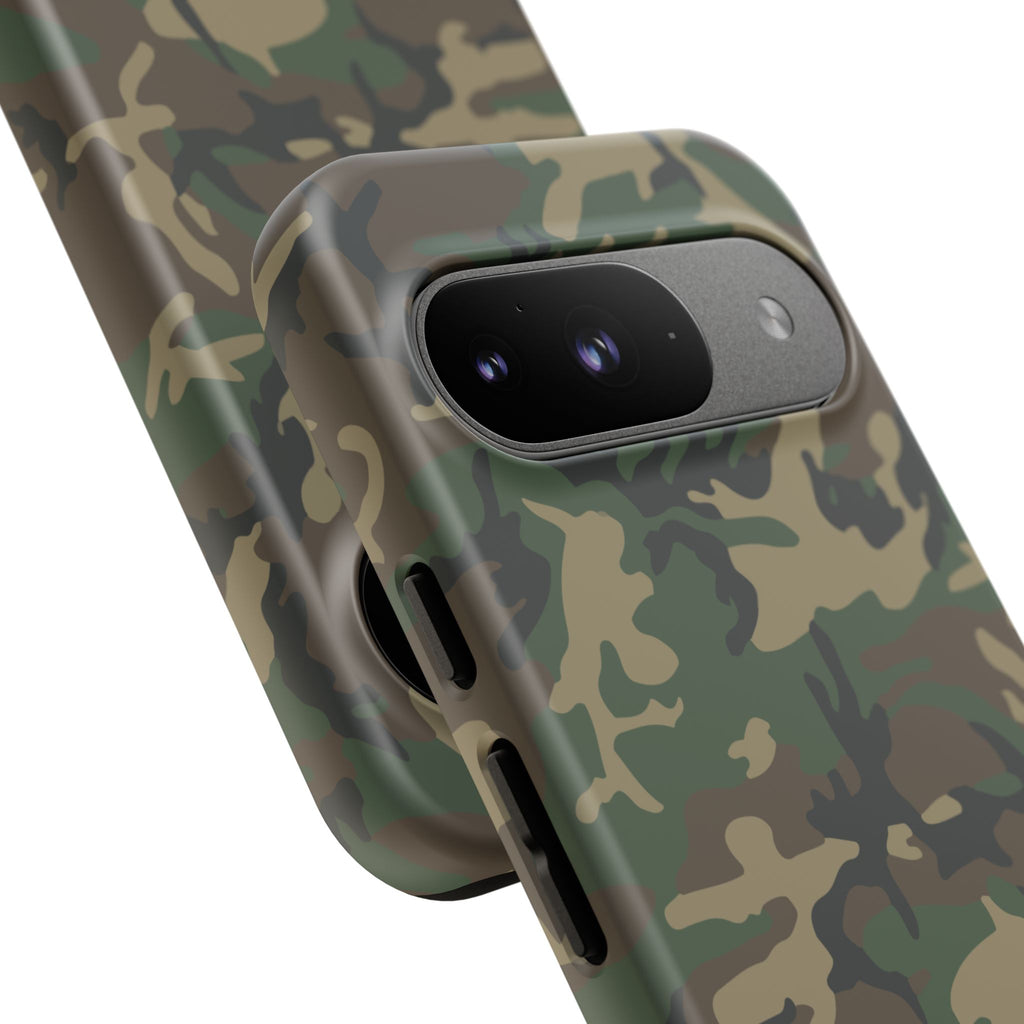Woodland (M81) Tough Phone Case — Military-Inspired Dual-Layer Protective Cover