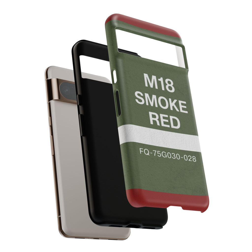 M18 Smoke Red Tough Phone Case | Military-Inspired Dual Layer Protective Cover