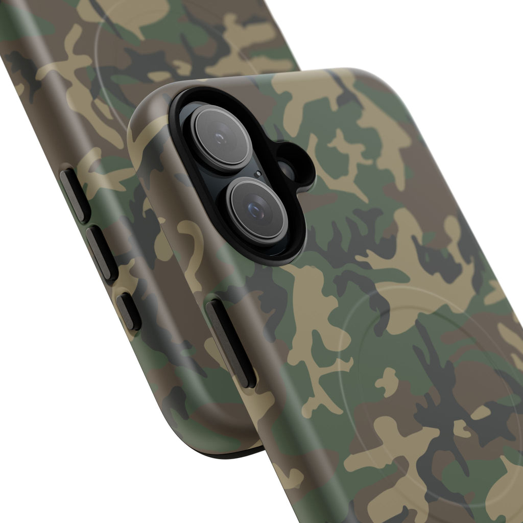 MagSafe® Compatible Tough Phone Case – M81 Woodland Camo | Rugged Military-Style Cover