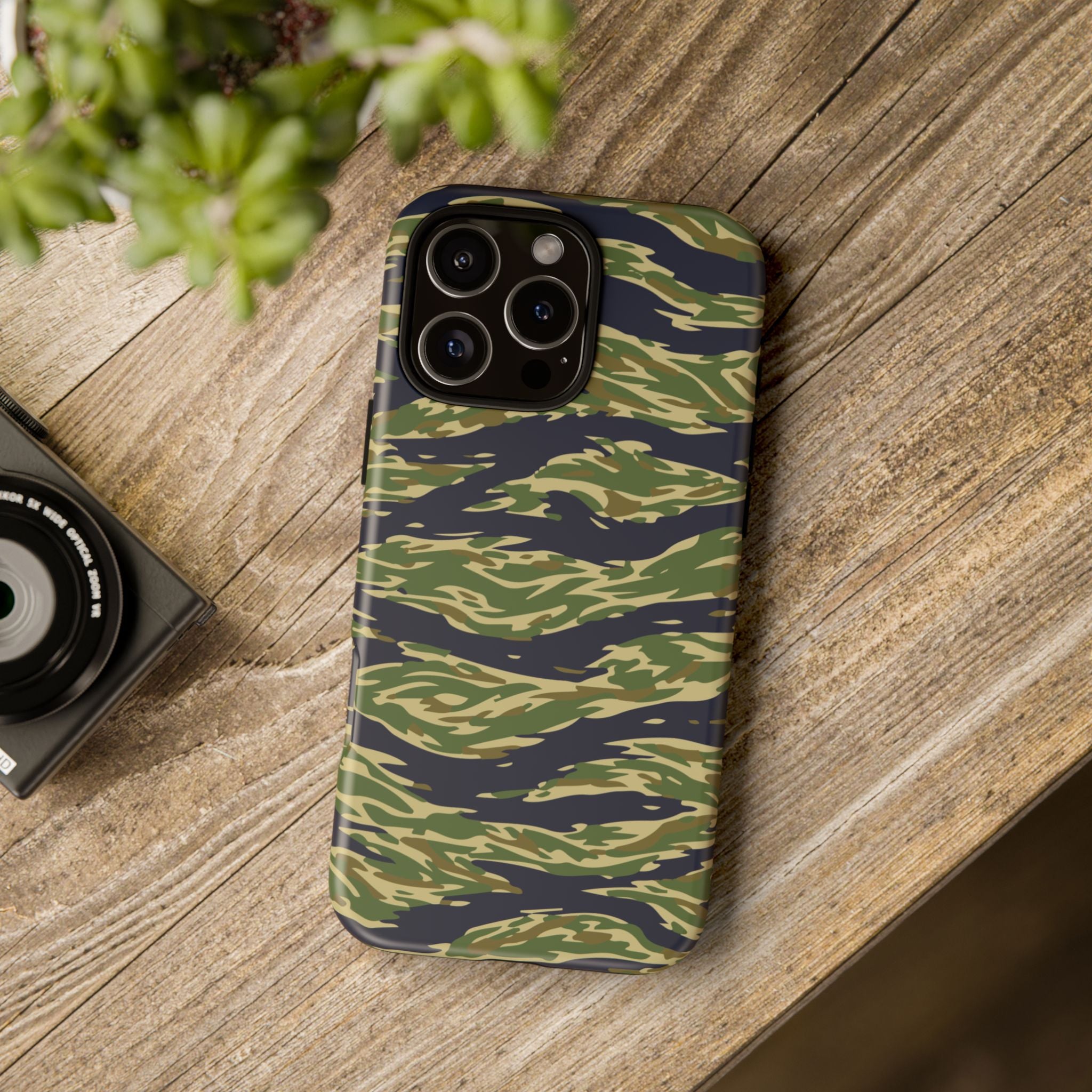 Tiger Stripe Camo Tough Phone Case | Military-Inspired Dual-Layer Protection
