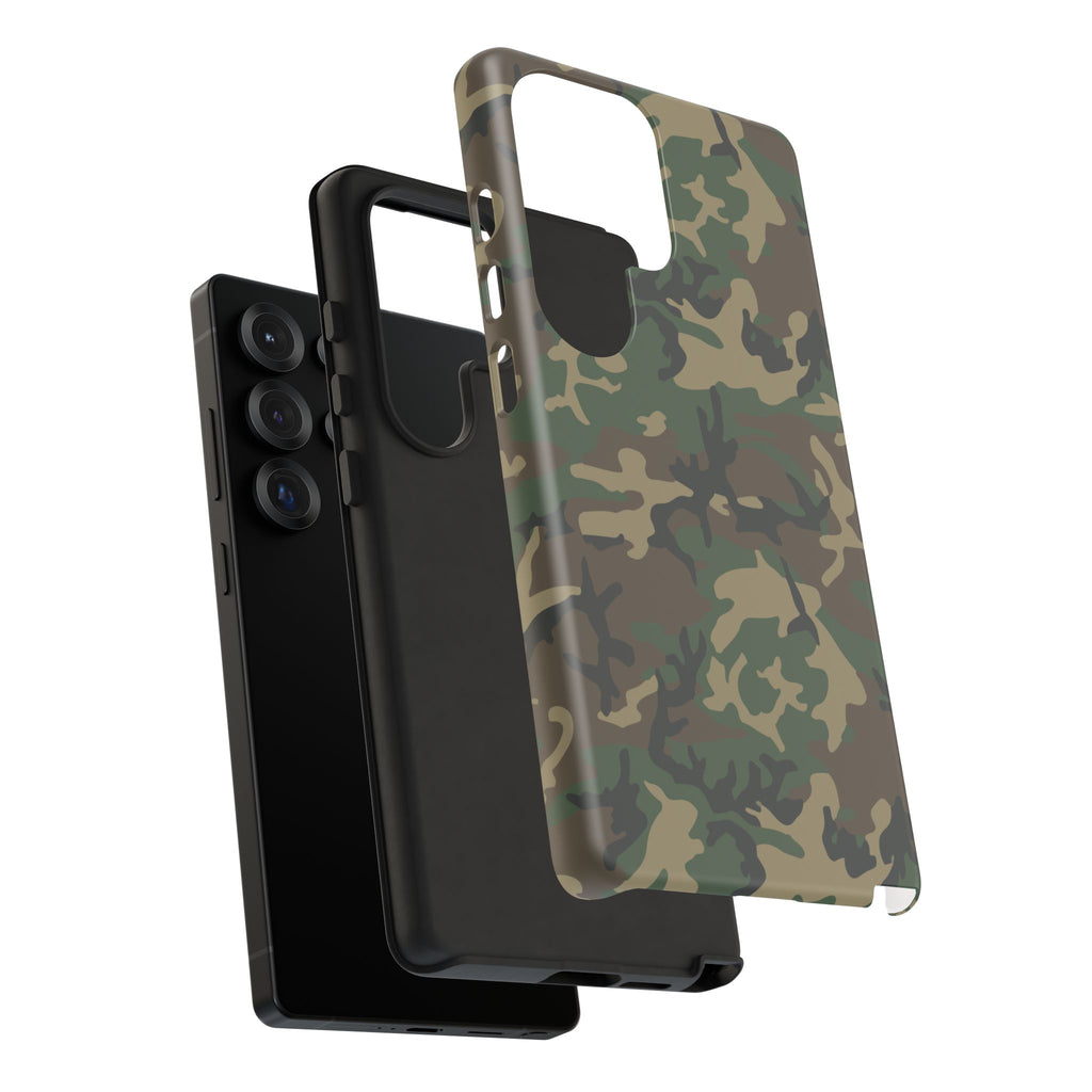 Woodland (M81) Tough Phone Case — Military-Inspired Dual-Layer Protective Cover