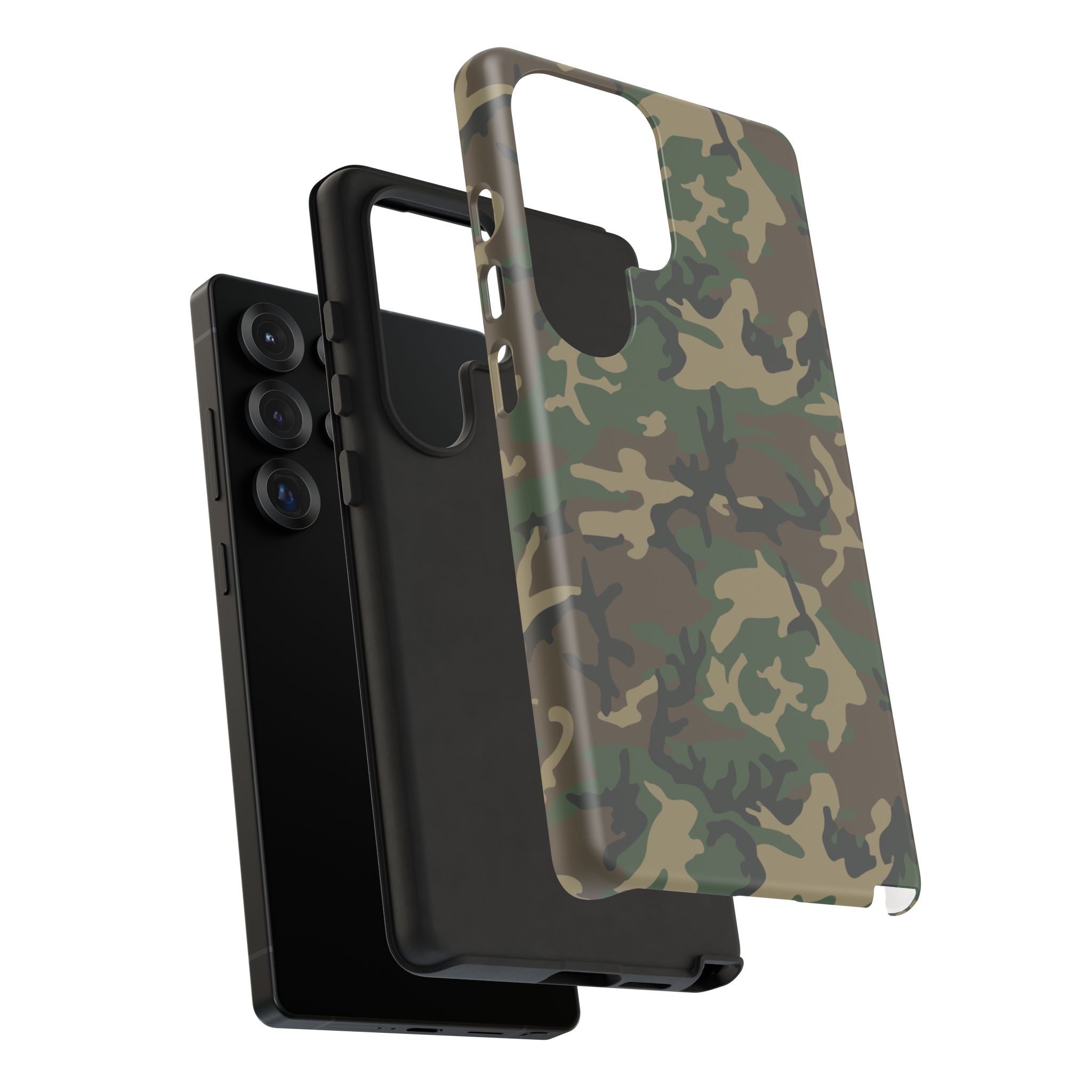 Woodland (M81) Tough Phone Case — Military-Inspired Dual-Layer Protective Cover