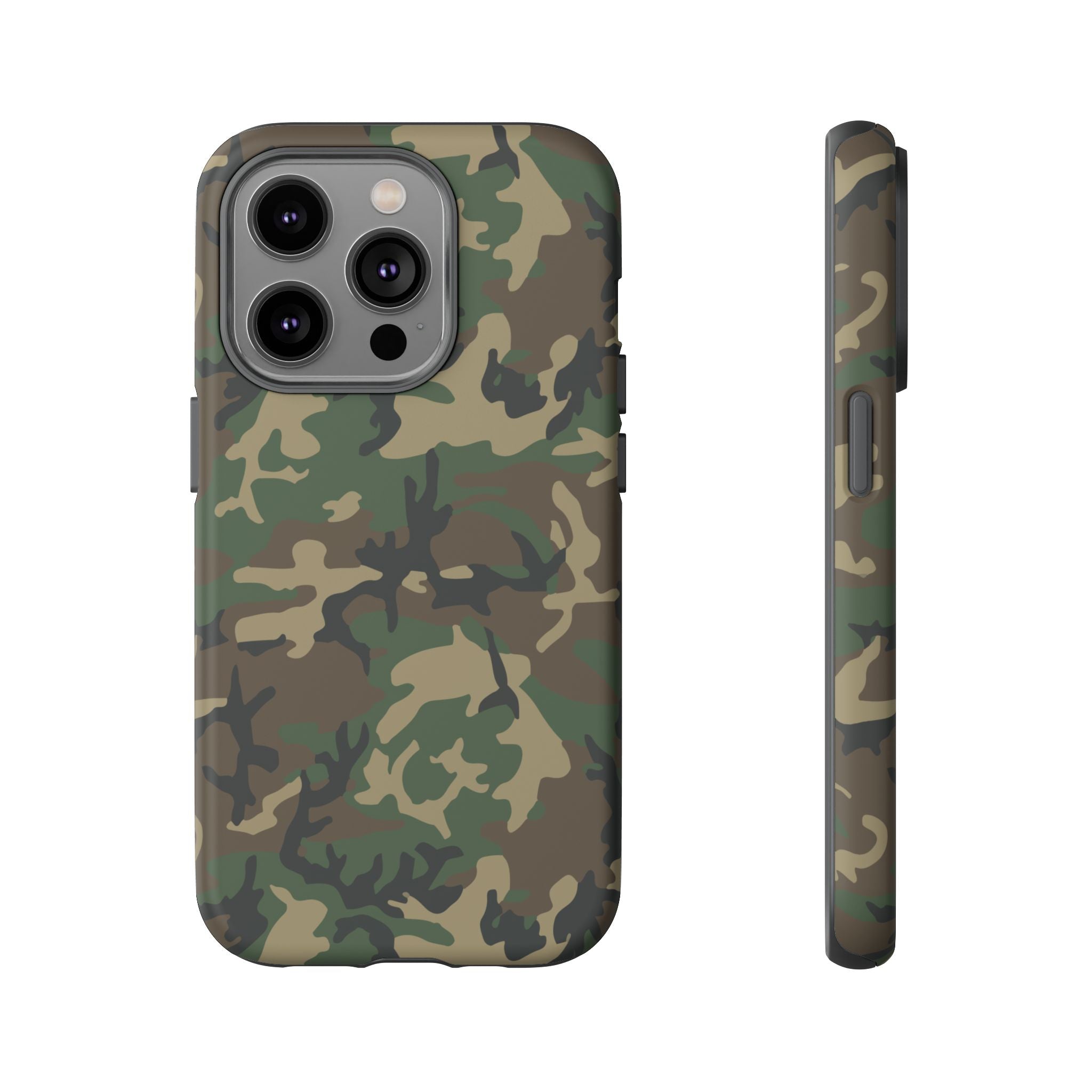 Woodland (M81) Tough Phone Case — Military-Inspired Dual-Layer Protective Cover