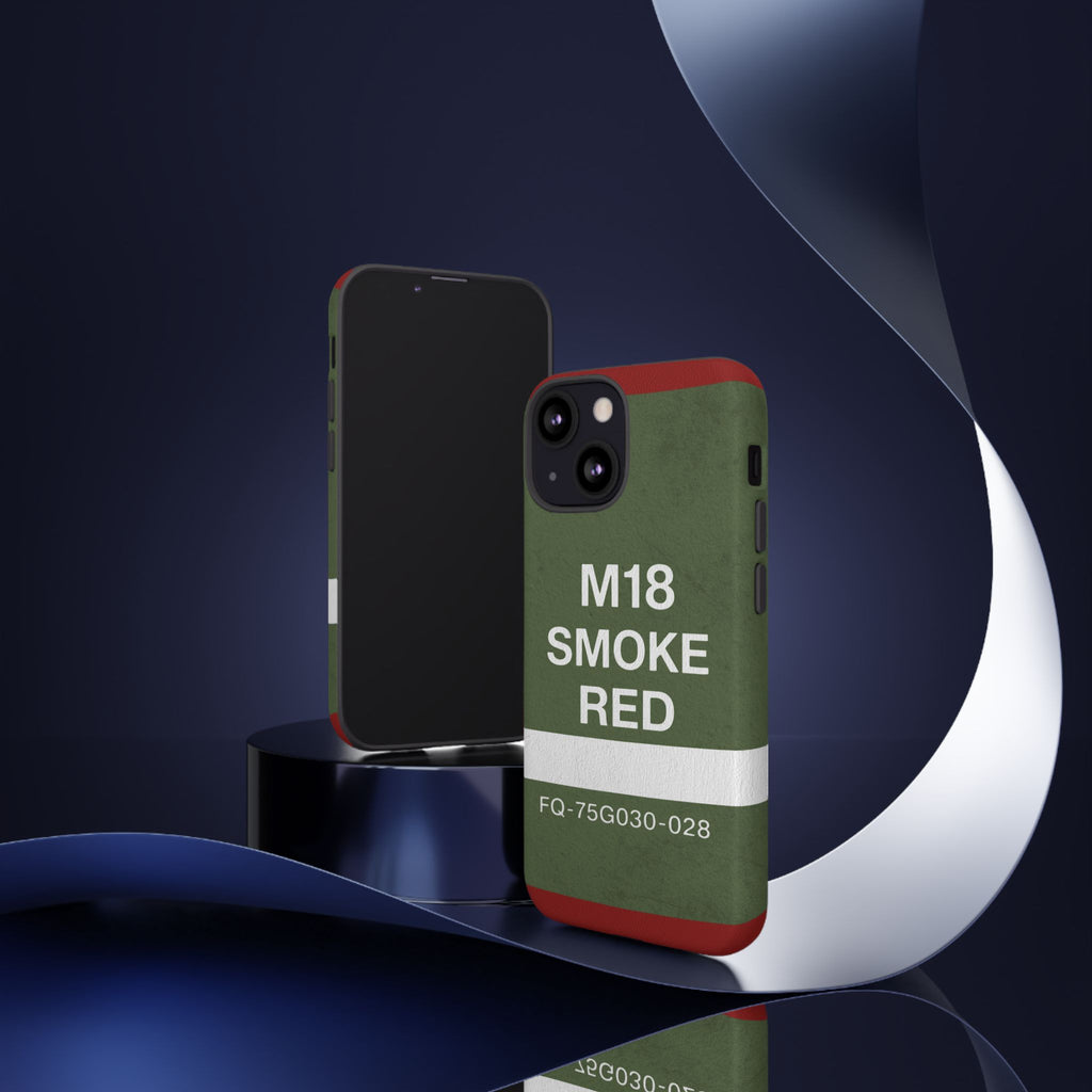 M18 Smoke Red Tough Phone Case | Military-Inspired Dual Layer Protective Cover