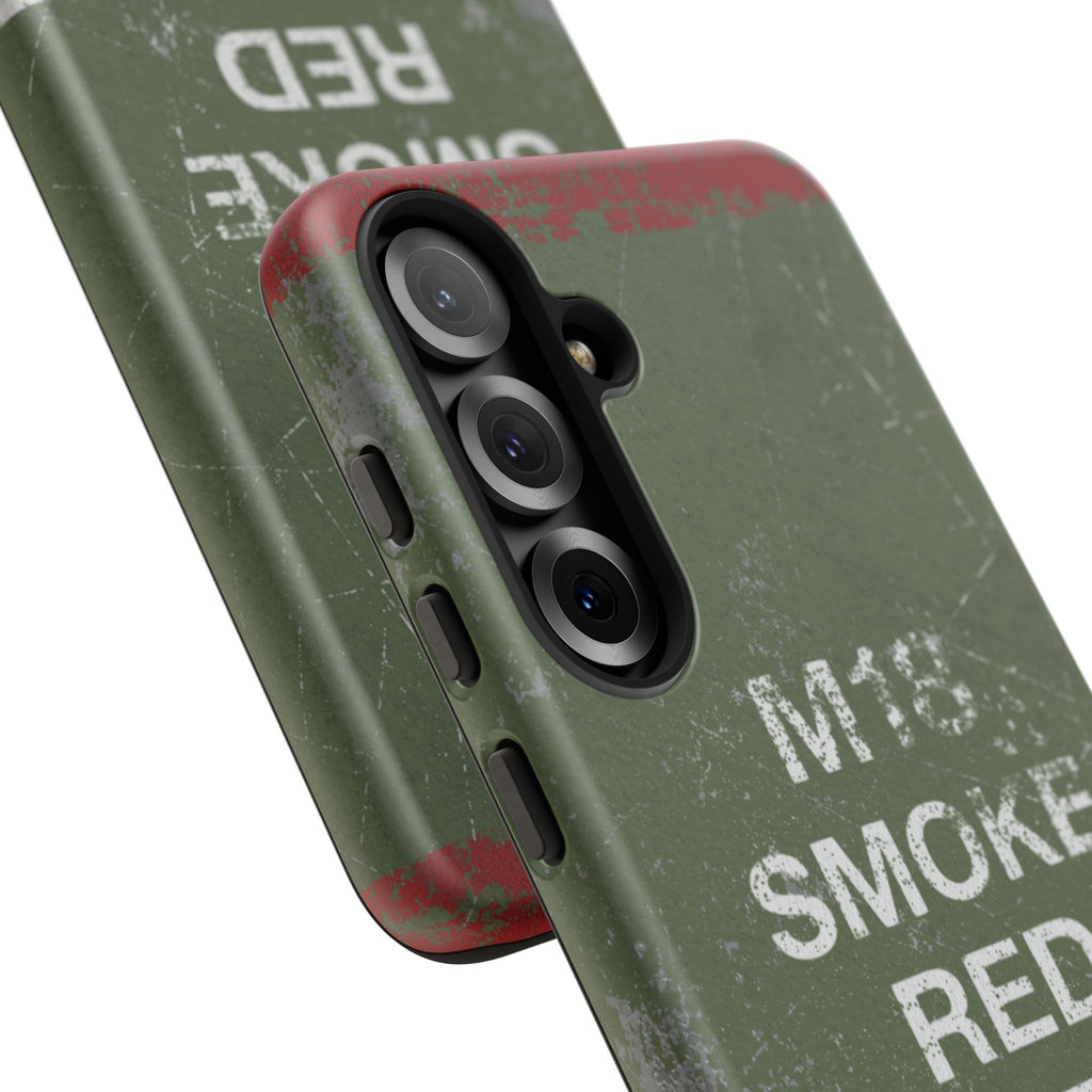 M18 Smoke Red (Distressed) Phone Case | Military-Inspired Dual Layer Protective Cover
