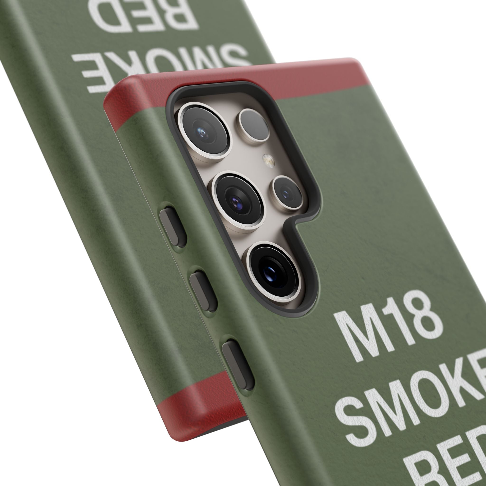 M18 Smoke Red Tough Phone Case | Military-Inspired Dual Layer Protective Cover