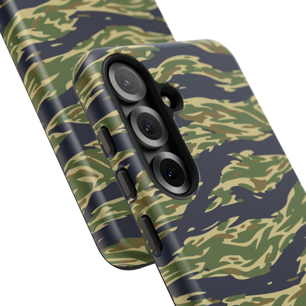 Tiger Stripe Camo Tough Phone Case | Military-Inspired Dual-Layer Protection