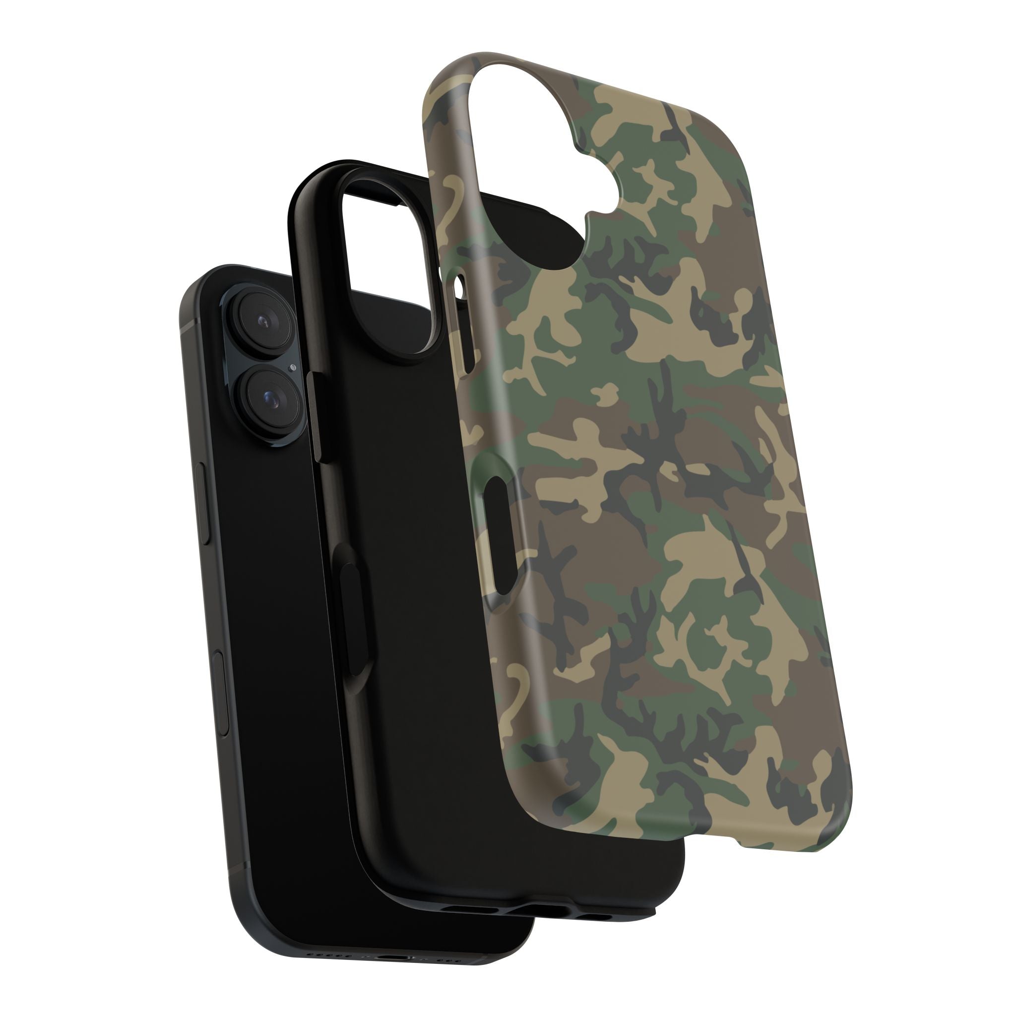 Woodland (M81) Tough Phone Case — Military-Inspired Dual-Layer Protective Cover