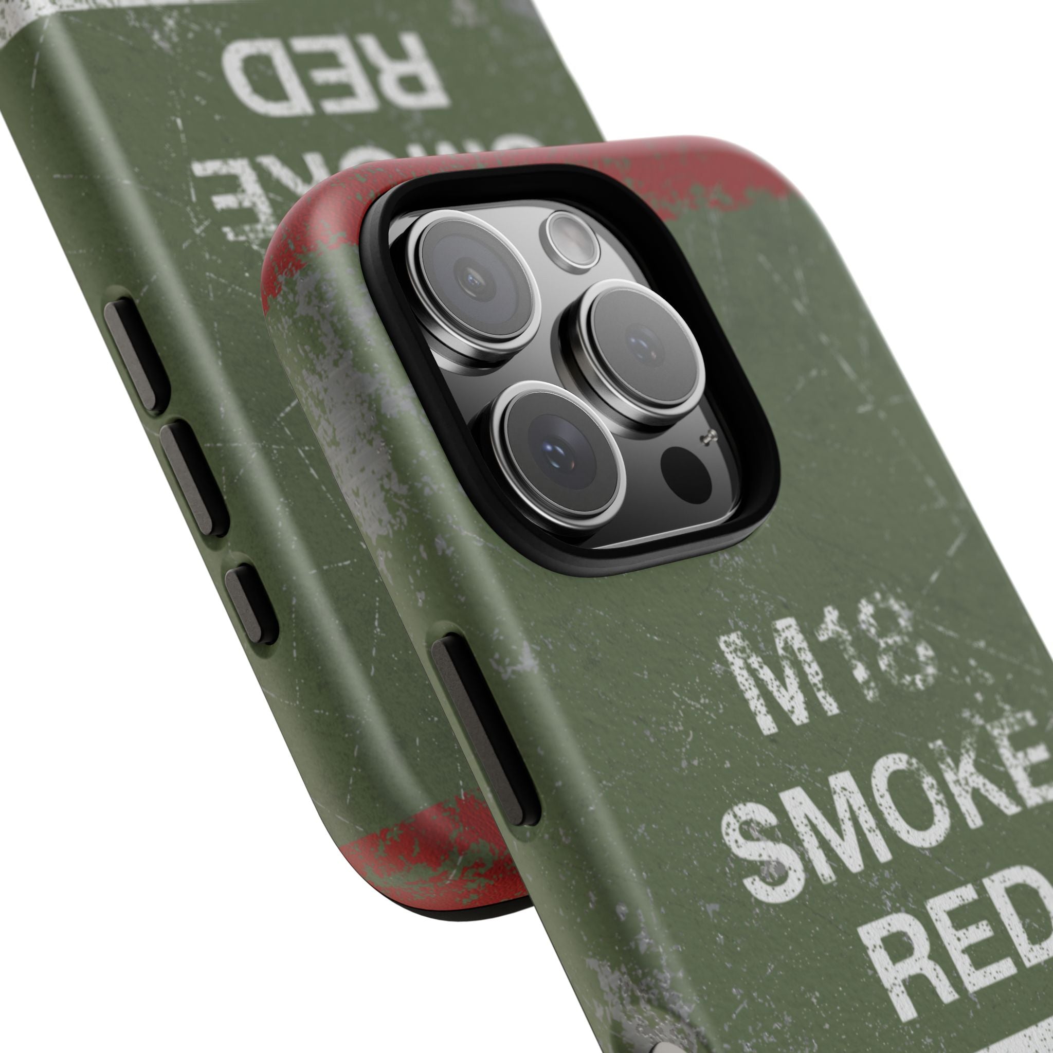 M18 Smoke Red (Distressed) Phone Case | Military-Inspired Dual Layer Protective Cover