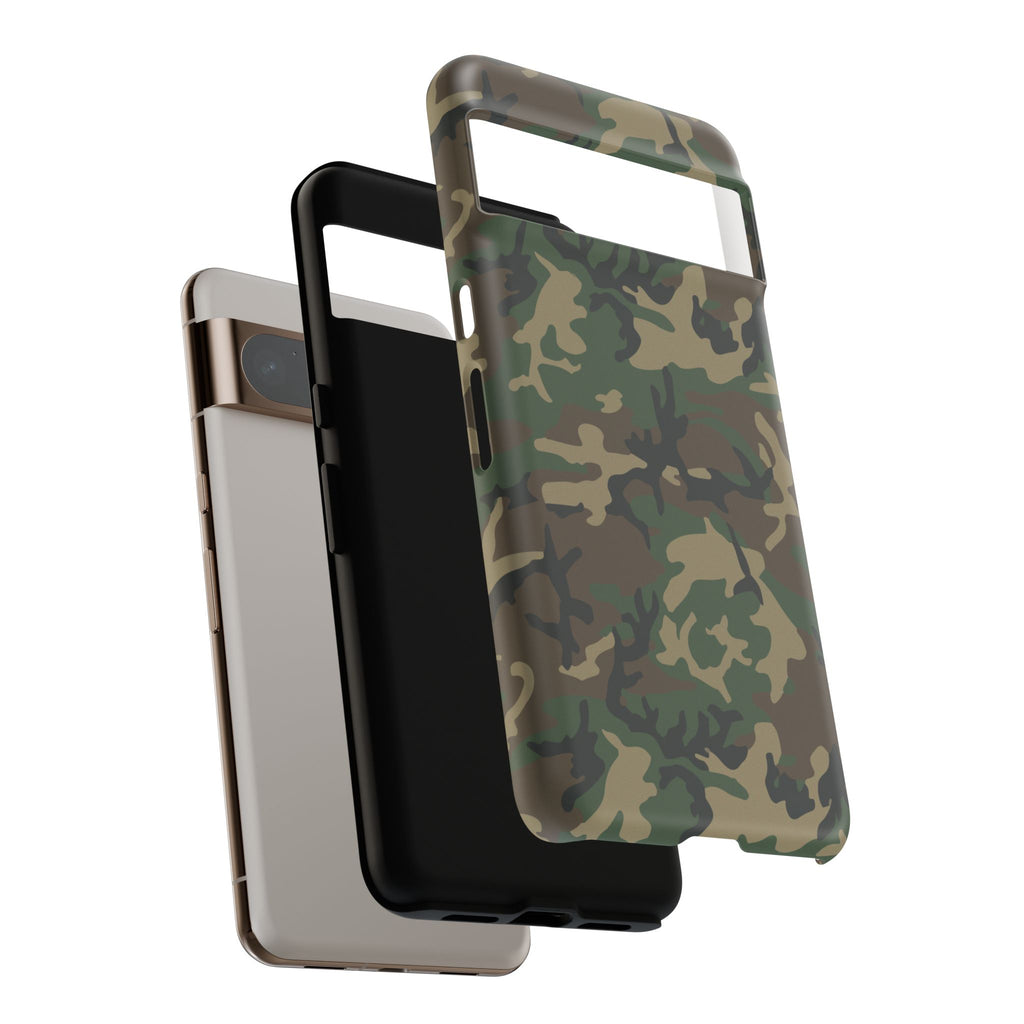 Woodland (M81) Tough Phone Case — Military-Inspired Dual-Layer Protective Cover