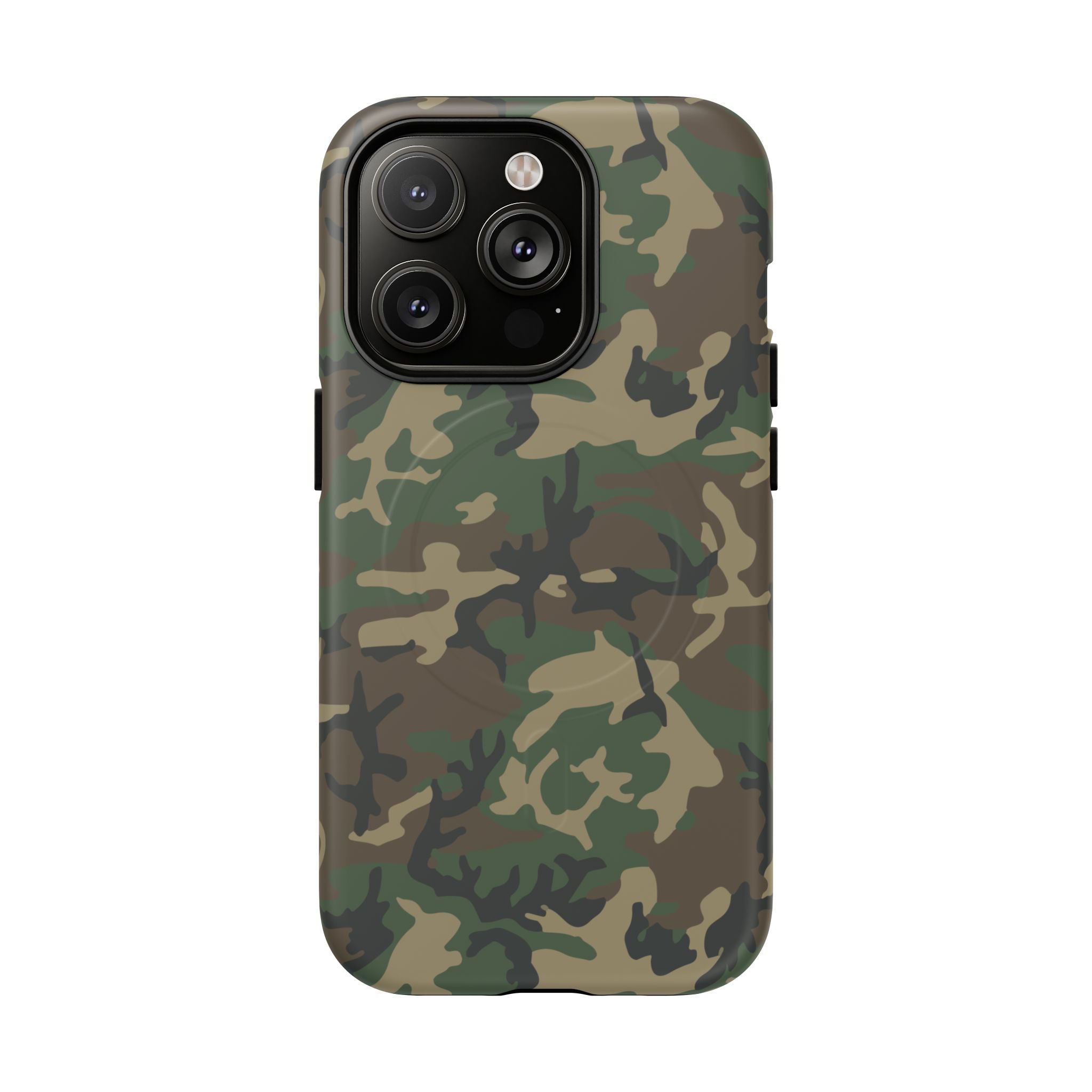 MagSafe® Compatible Tough Phone Case – M81 Woodland Camo | Rugged Military-Style Cover