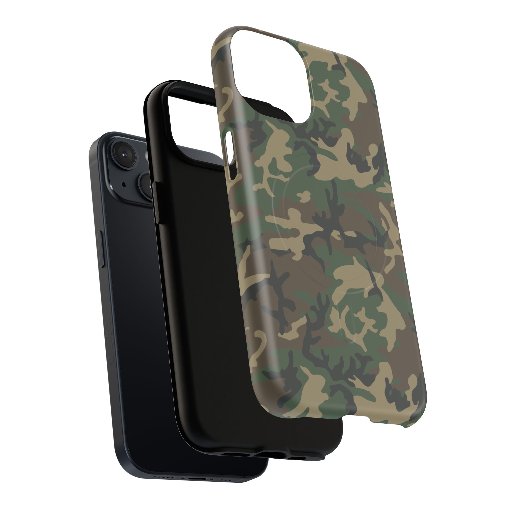 MagSafe® Compatible Tough Phone Case – M81 Woodland Camo | Rugged Military-Style Cover
