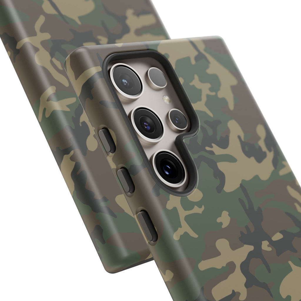 Woodland (M81) Tough Phone Case — Military-Inspired Dual-Layer Protective Cover