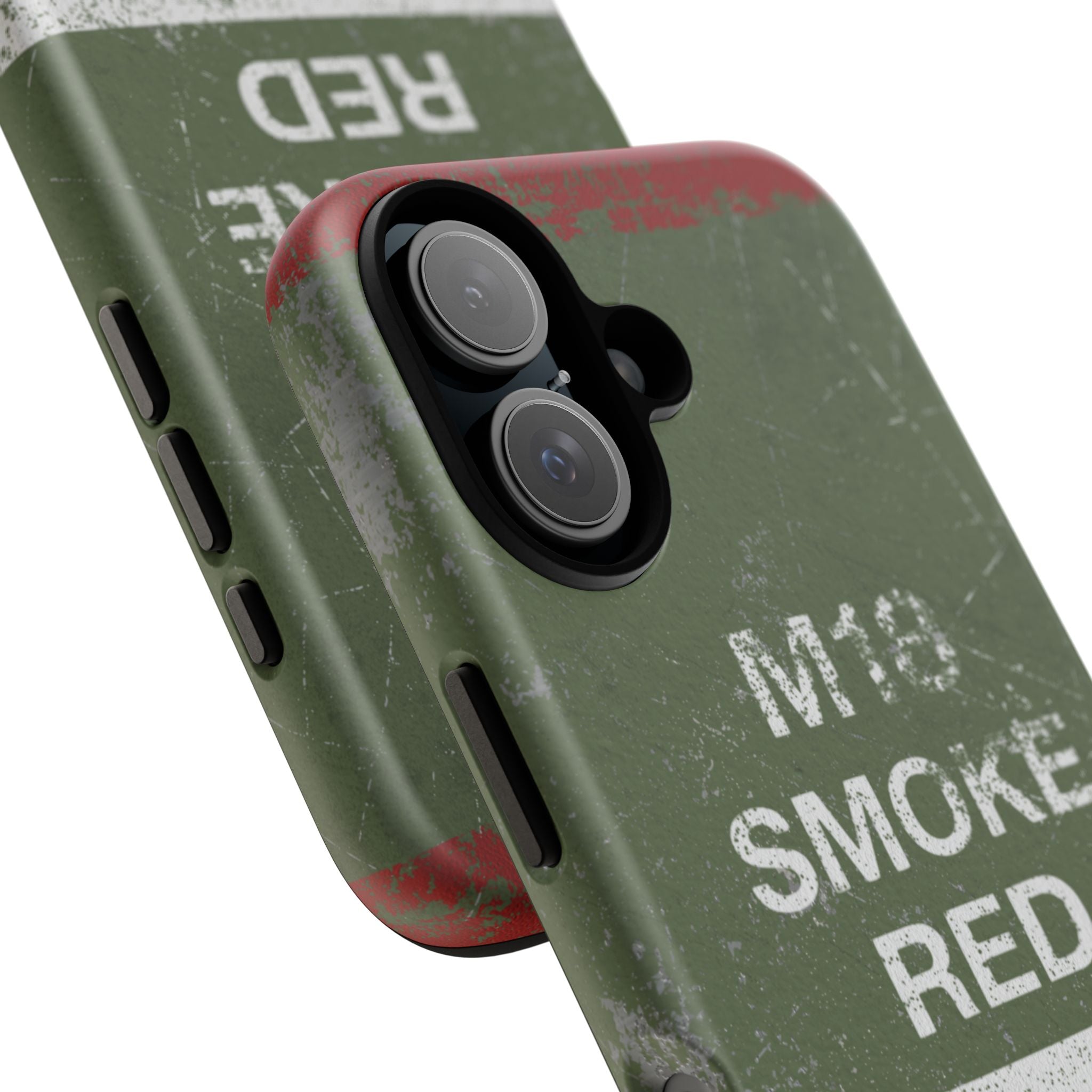 M18 Smoke Red (Distressed) Phone Case | Military-Inspired Dual Layer Protective Cover
