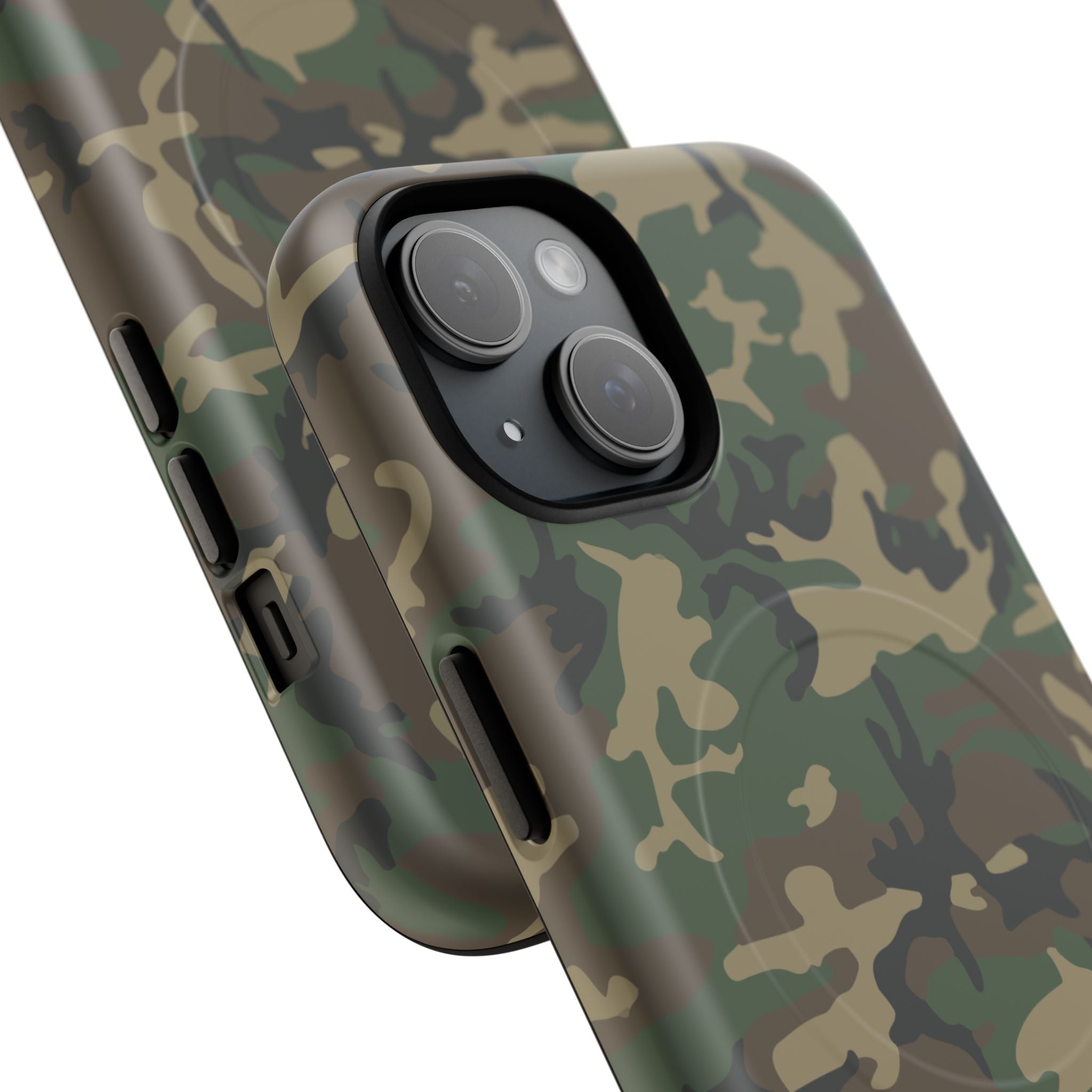 MagSafe® Compatible Tough Phone Case – M81 Woodland Camo | Rugged Military-Style Cover