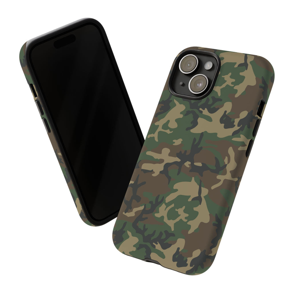 Woodland (M81) Tough Phone Case — Military-Inspired Dual-Layer Protective Cover