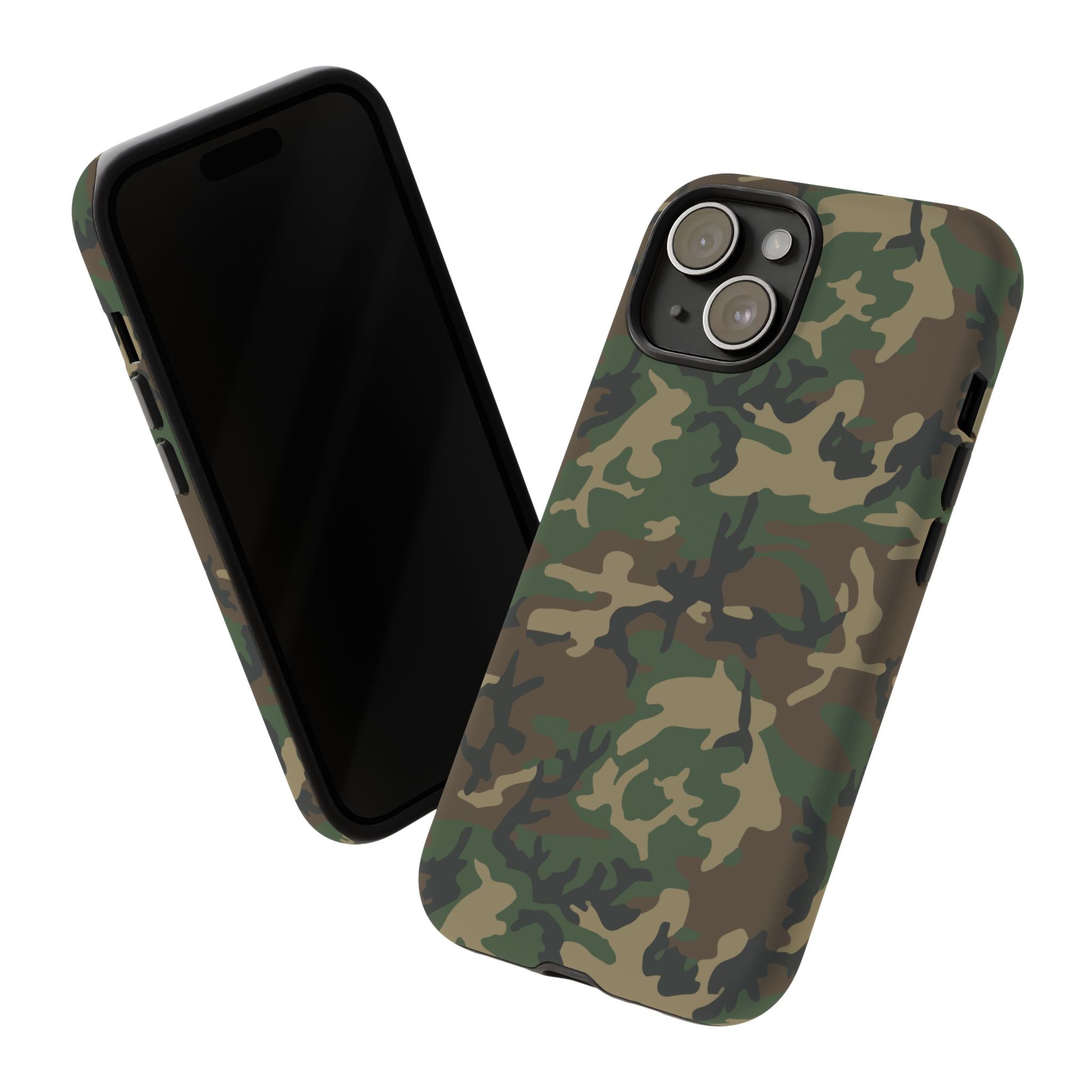 Woodland (M81) Tough Phone Case — Military-Inspired Dual-Layer Protective Cover