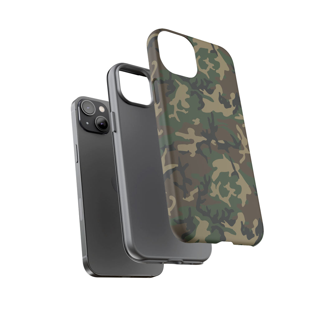 Woodland (M81) Tough Phone Case — Military-Inspired Dual-Layer Protective Cover