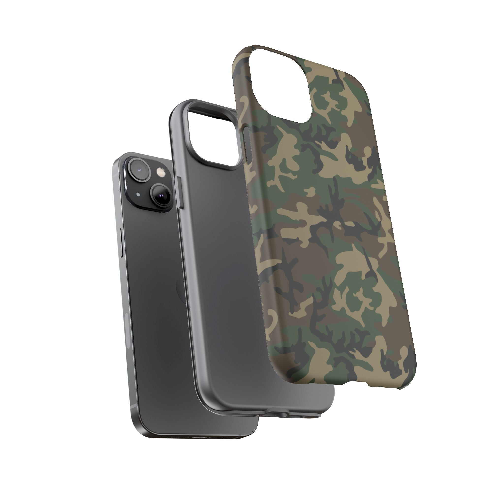 Woodland (M81) Tough Phone Case — Military-Inspired Dual-Layer Protective Cover
