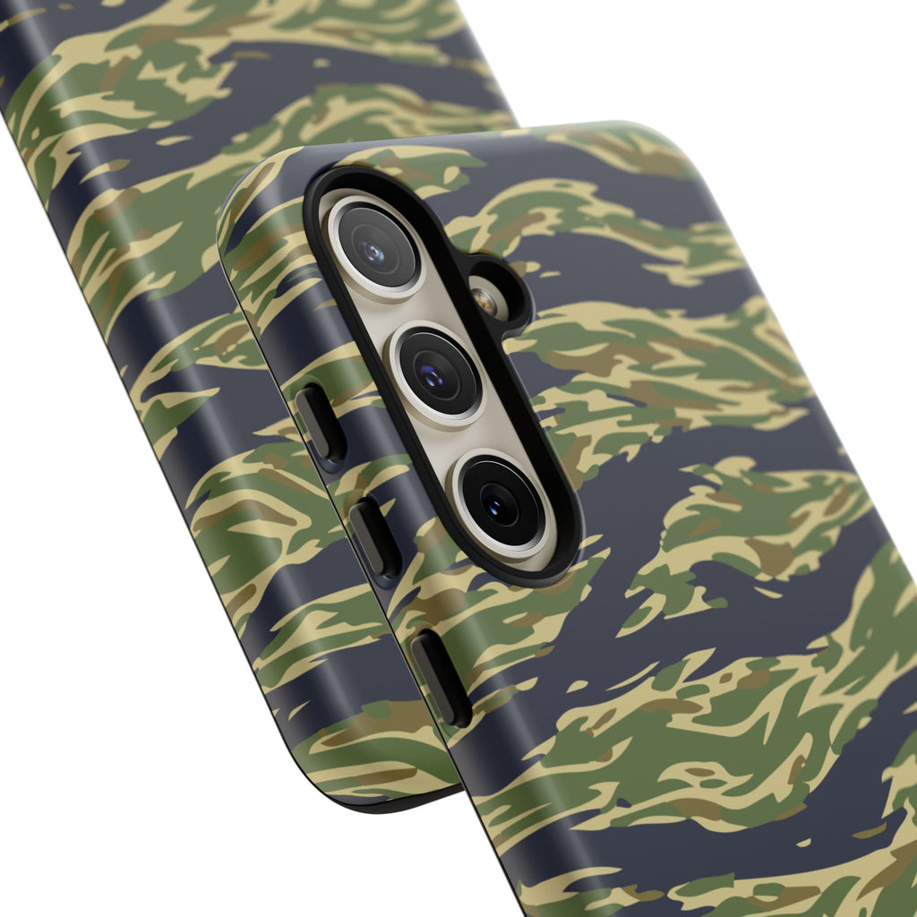 Tiger Stripe Camo Tough Phone Case | Military-Inspired Dual-Layer Protection