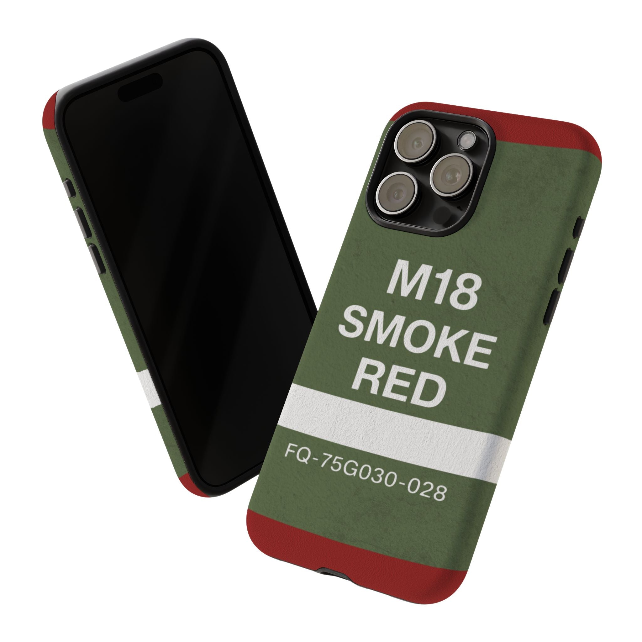 M18 Smoke Red Tough Phone Case | Military-Inspired Dual Layer Protective Cover