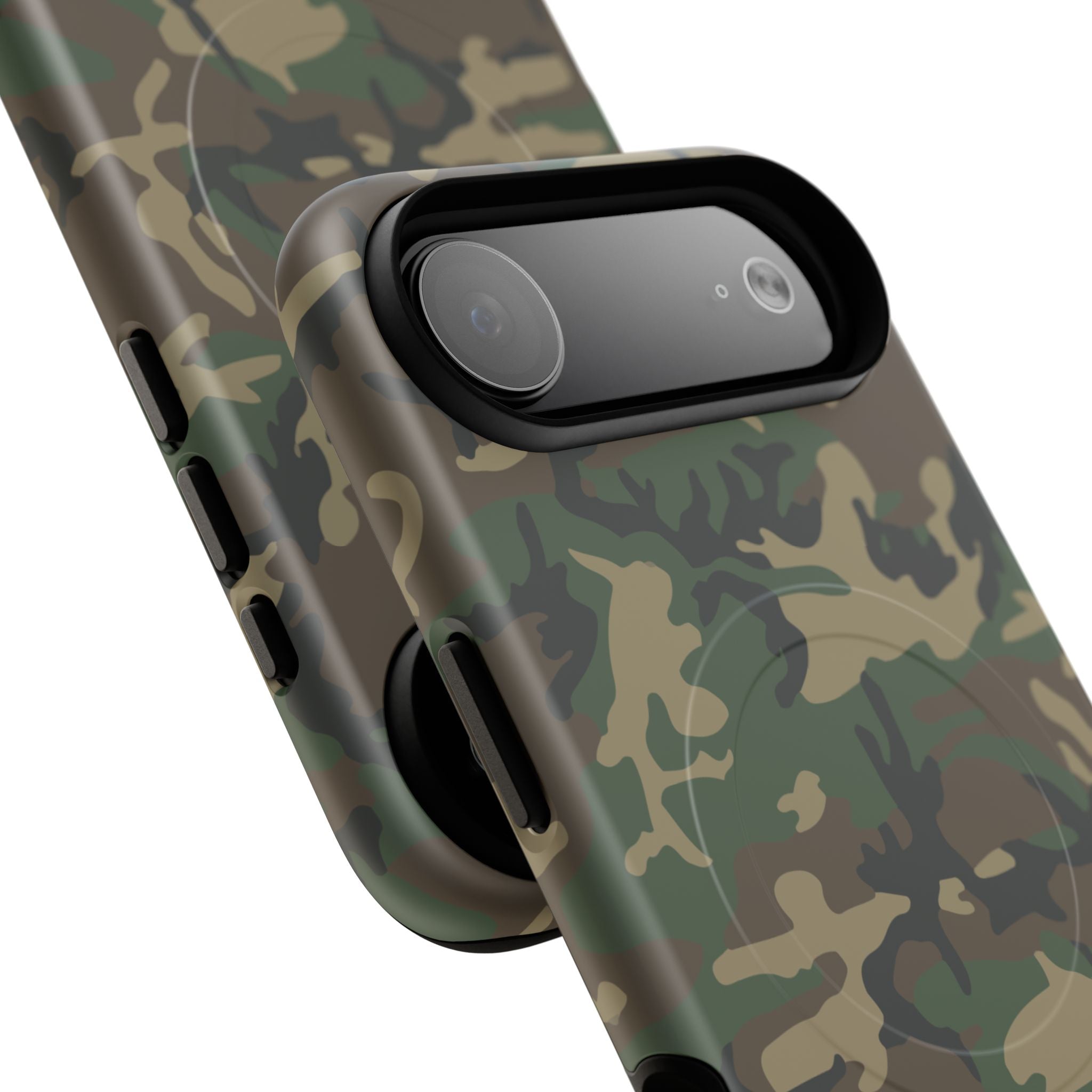 MagSafe® Compatible Tough Phone Case – M81 Woodland Camo | Rugged Military-Style Cover