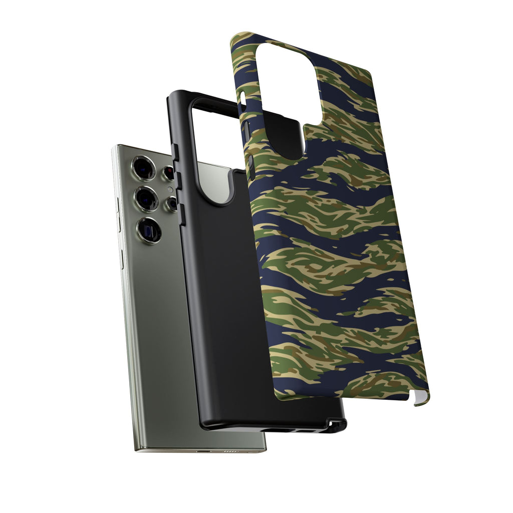 Tiger Stripe Camo Tough Phone Case | Military-Inspired Dual-Layer Protection
