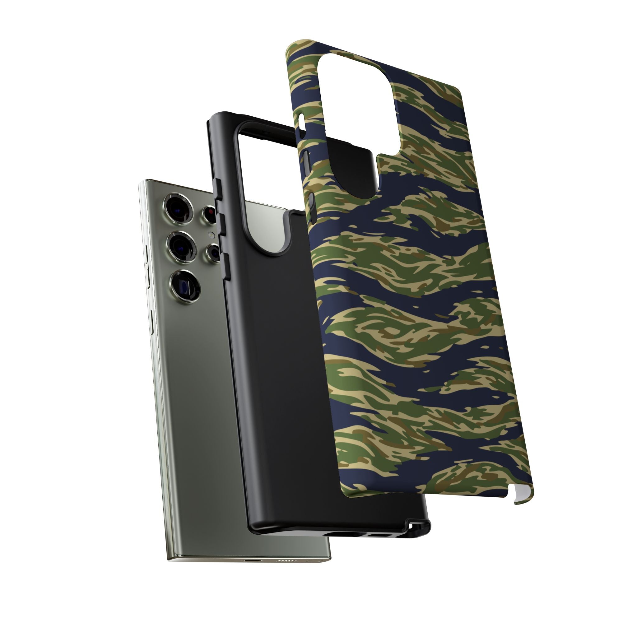 Tiger Stripe Camo Tough Phone Case | Military-Inspired Dual-Layer Protection