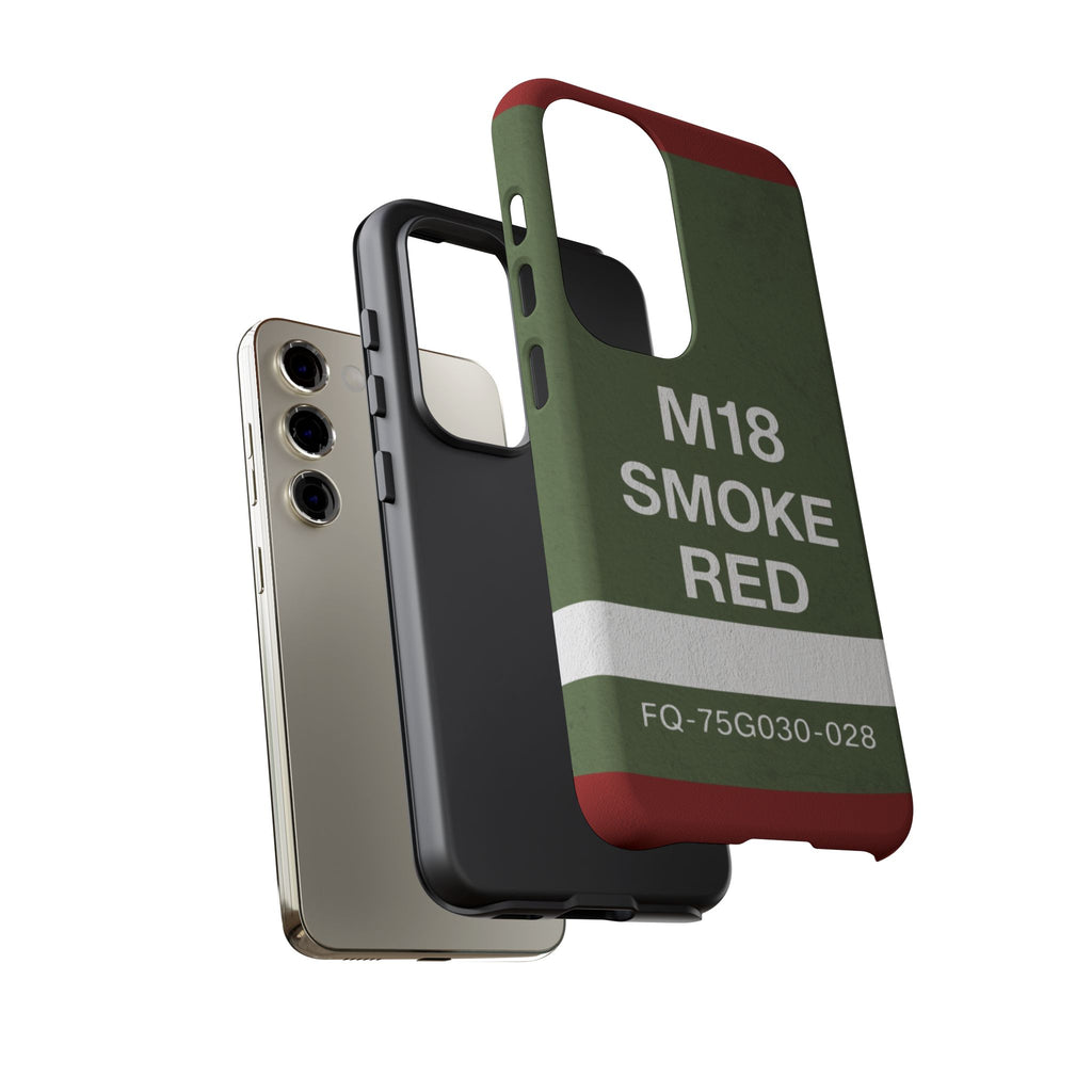 M18 Smoke Red Tough Phone Case | Military-Inspired Dual Layer Protective Cover