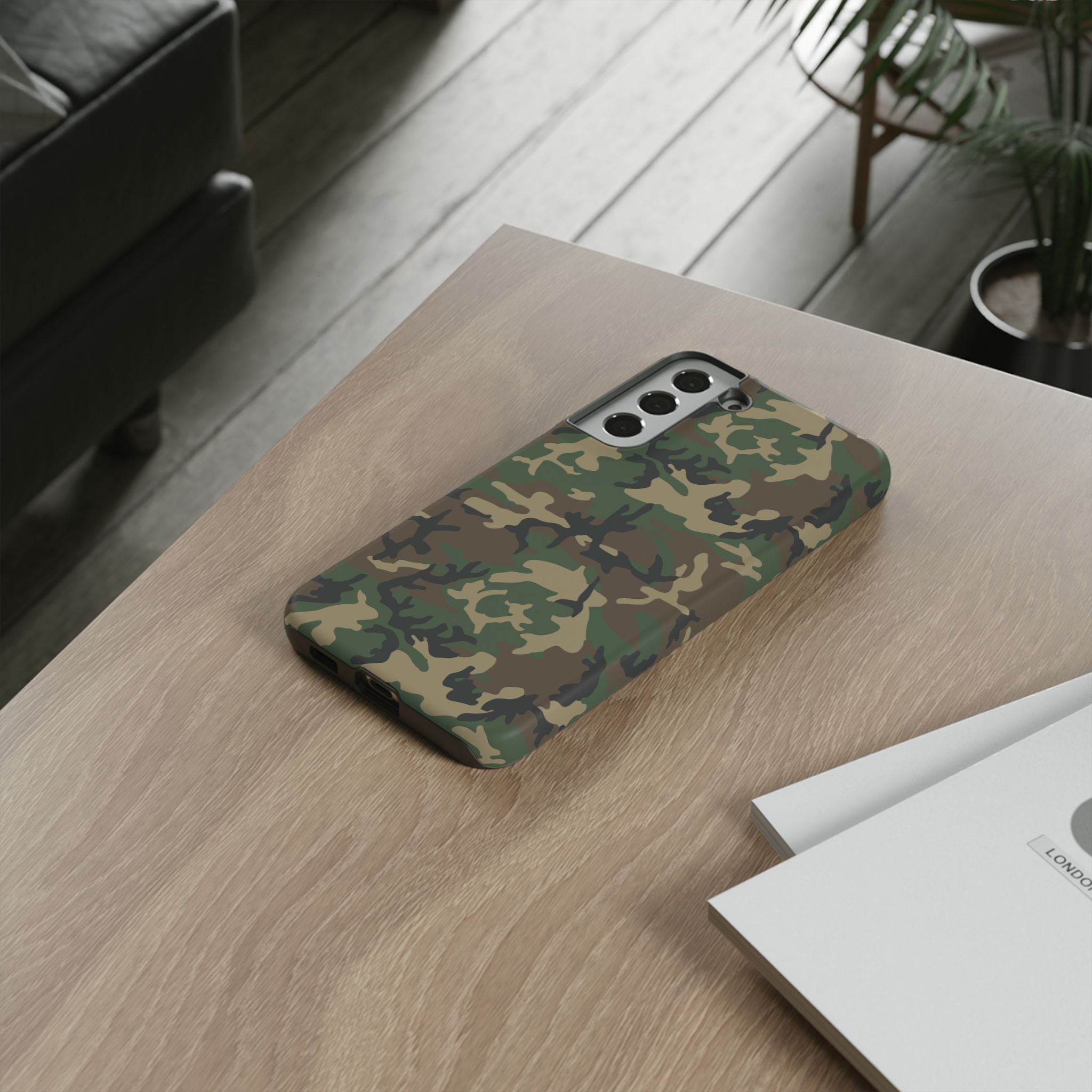 Woodland (M81) Tough Phone Case — Military-Inspired Dual-Layer Protective Cover