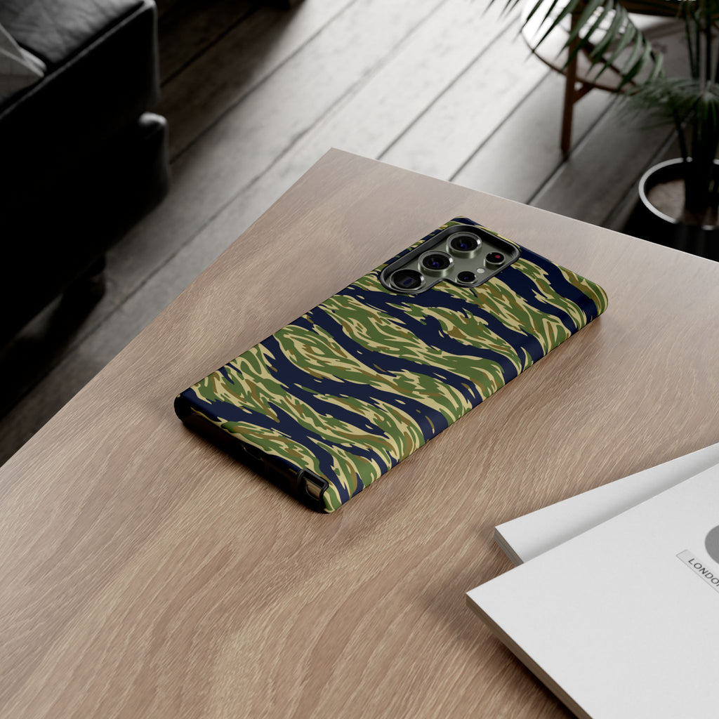 Tiger Stripe Camo Tough Phone Case | Military-Inspired Dual-Layer Protection