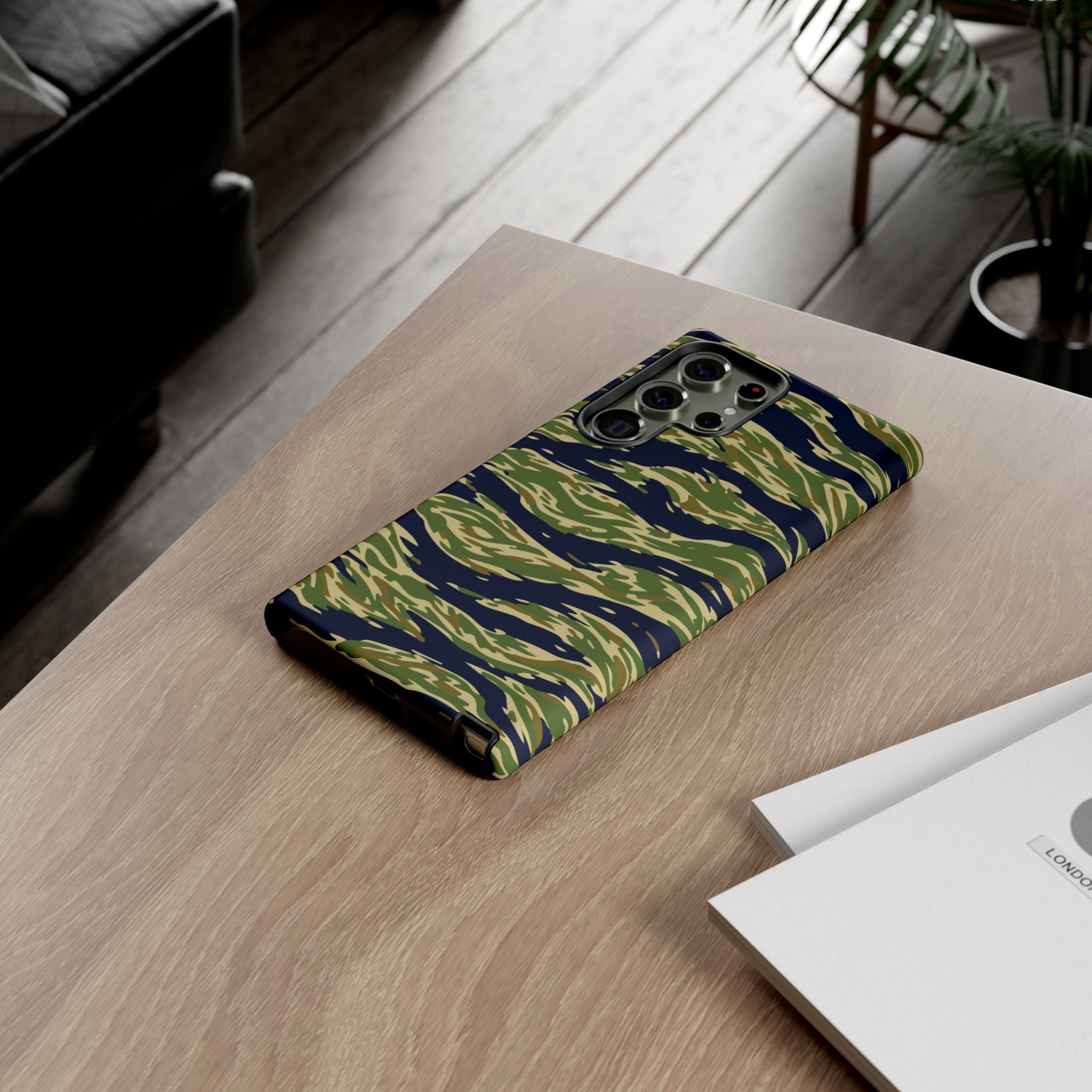 Tiger Stripe Camo Tough Phone Case | Military-Inspired Dual-Layer Protection