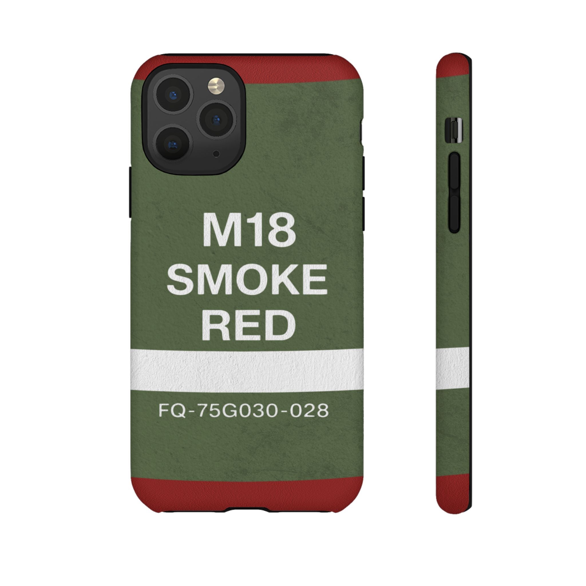 M18 Smoke Red Tough Phone Case | Military-Inspired Dual Layer Protective Cover