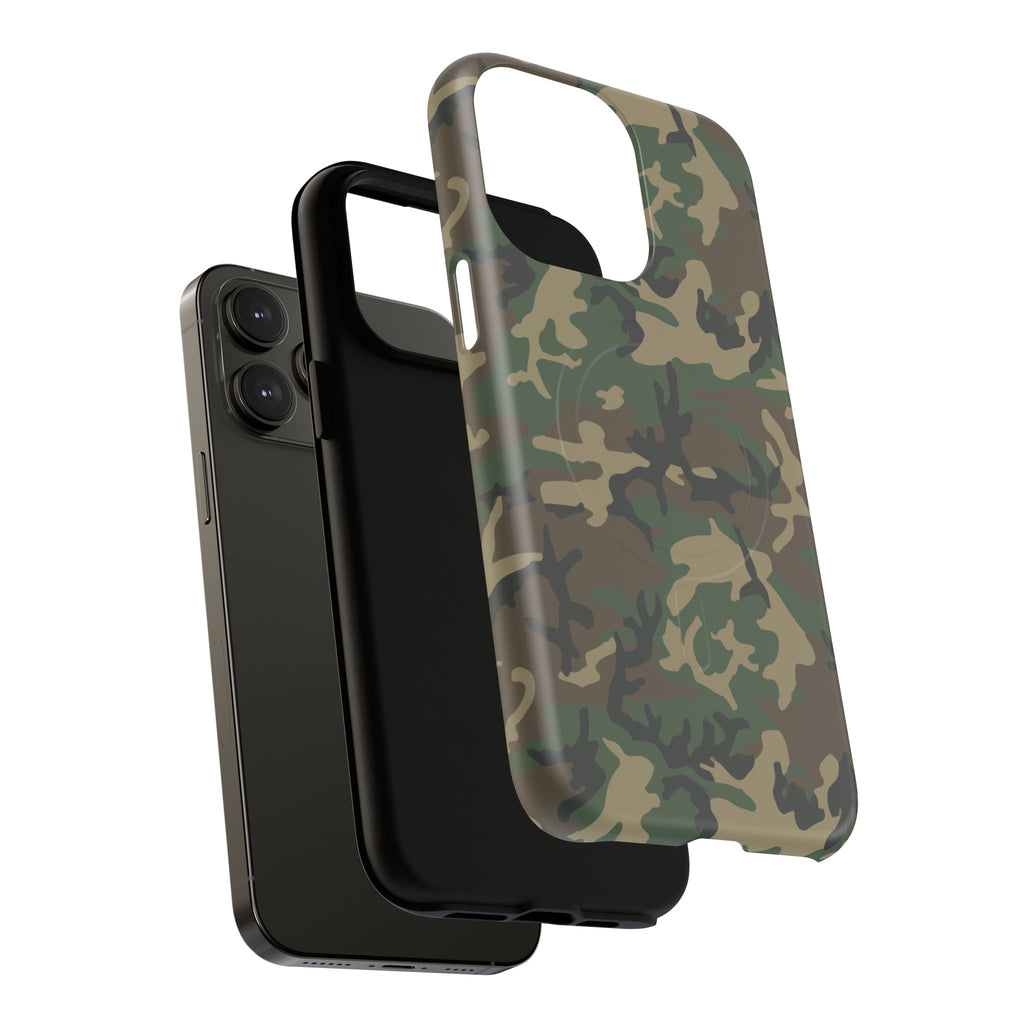MagSafe® Compatible Tough Phone Case – M81 Woodland Camo | Rugged Military-Style Cover
